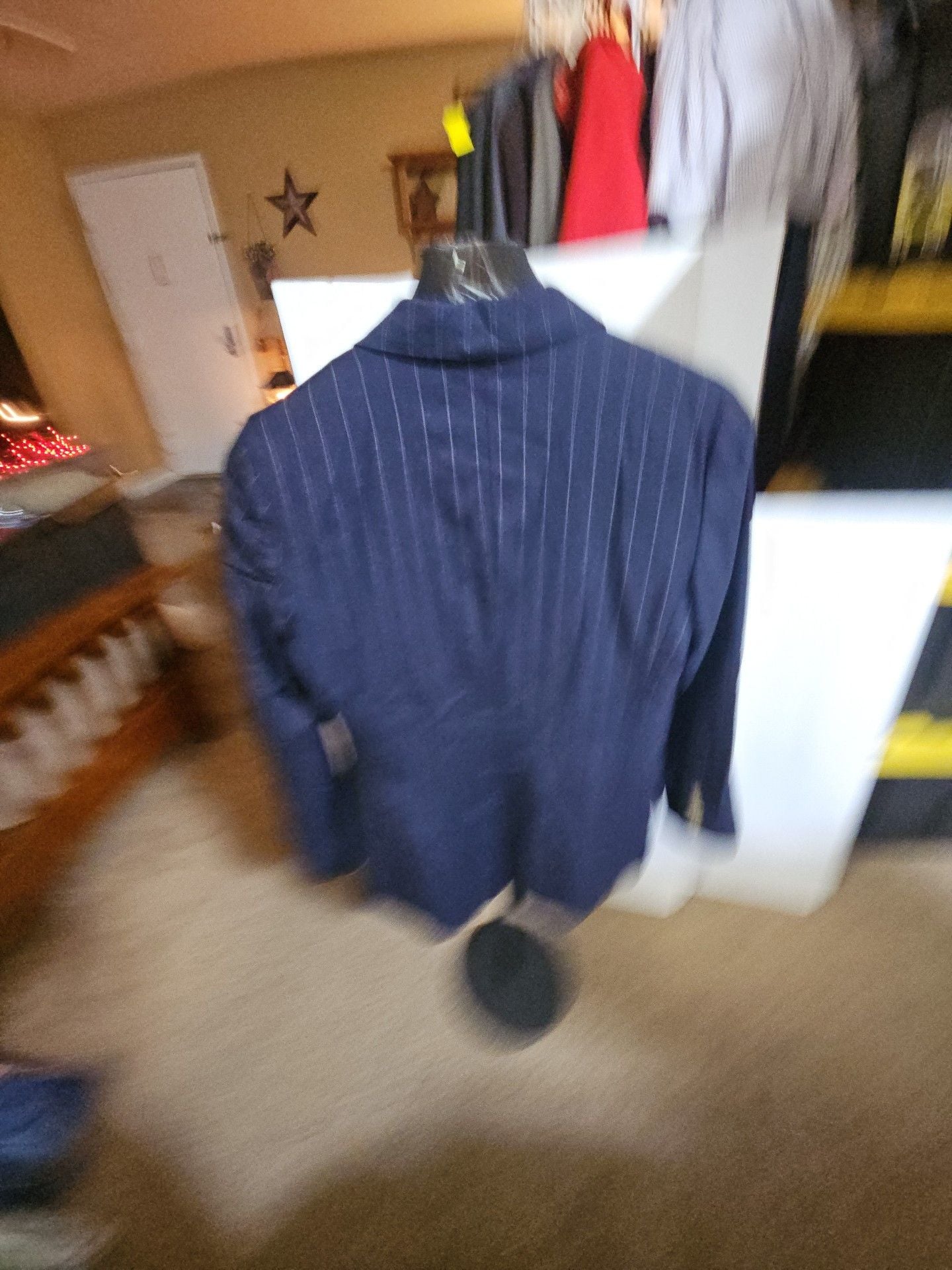 Polo Ralph Lauren Pinstripe Blazer Size 0 Blue Pinstriped Jacket 3