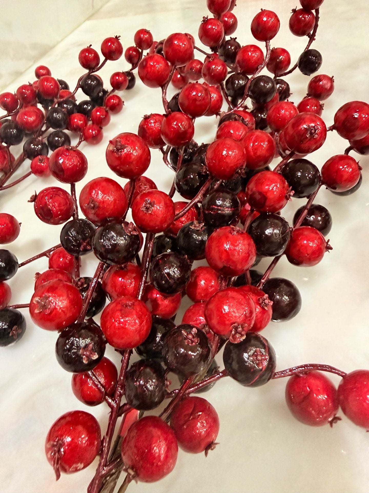 Red And Black Berry Stems Set Of 3 2