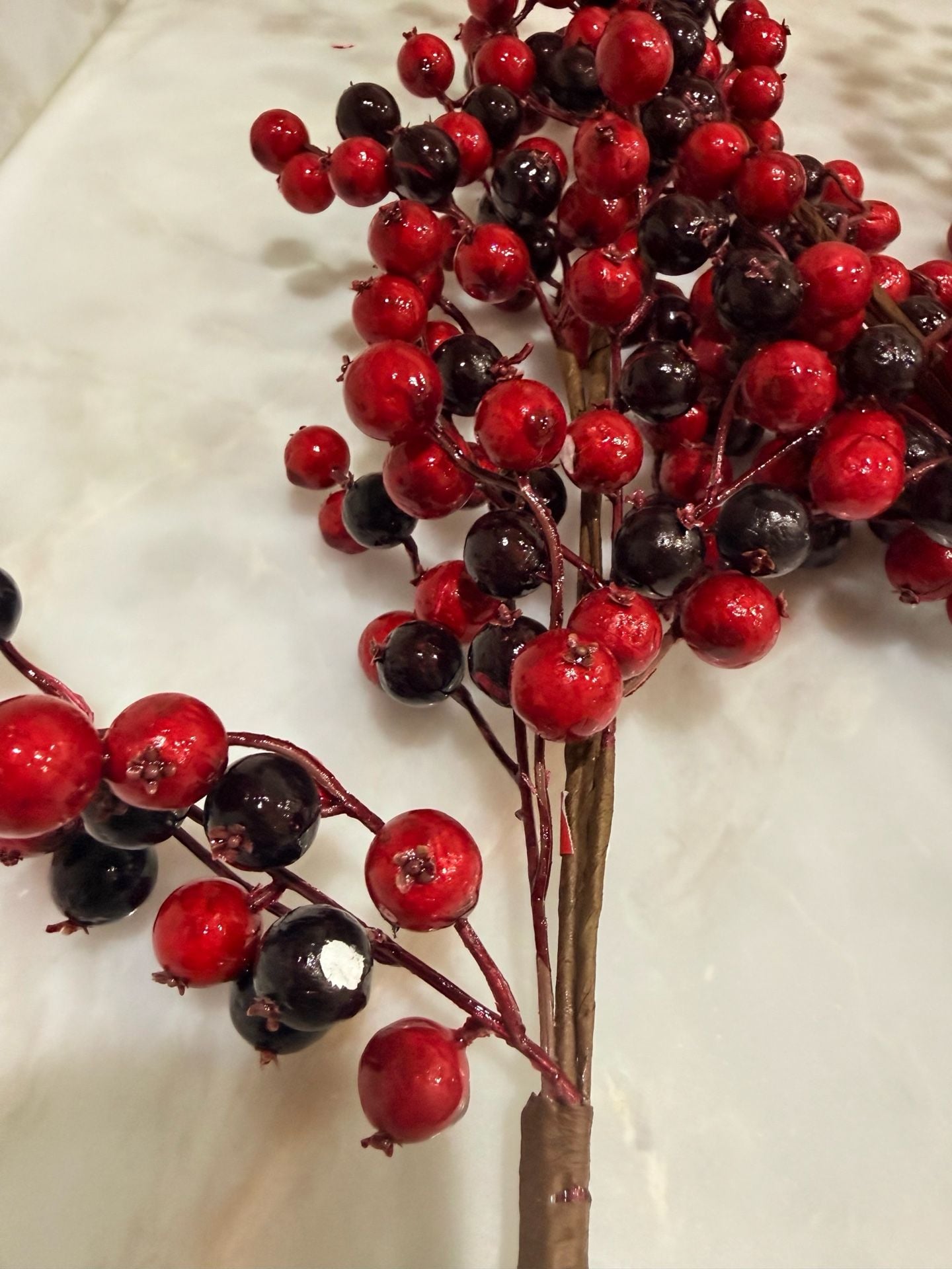 Red And Black Berry Stems Set Of 3 4