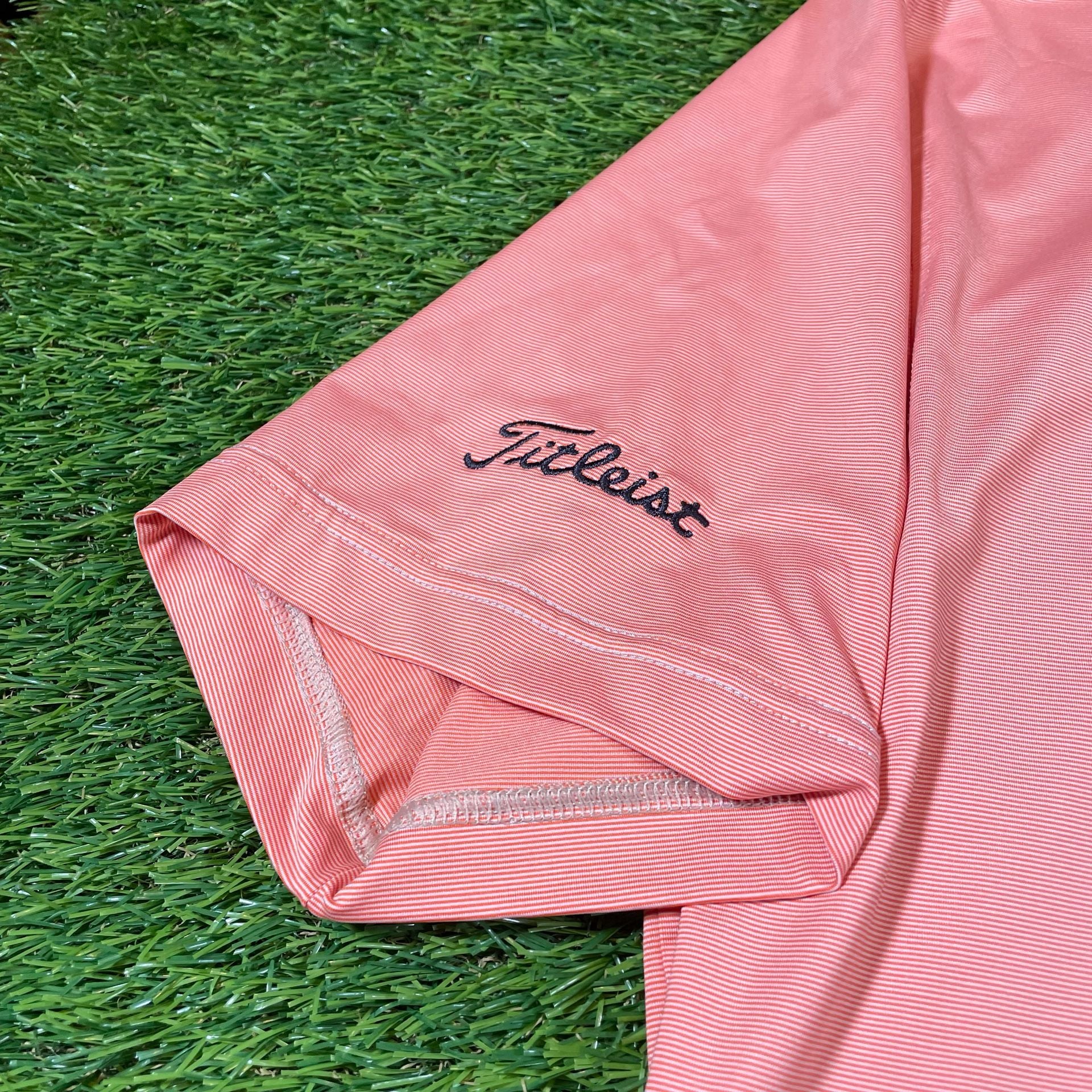 FootJoy FJ Golf Polo Shirt Pink Striped PGA Championship 7