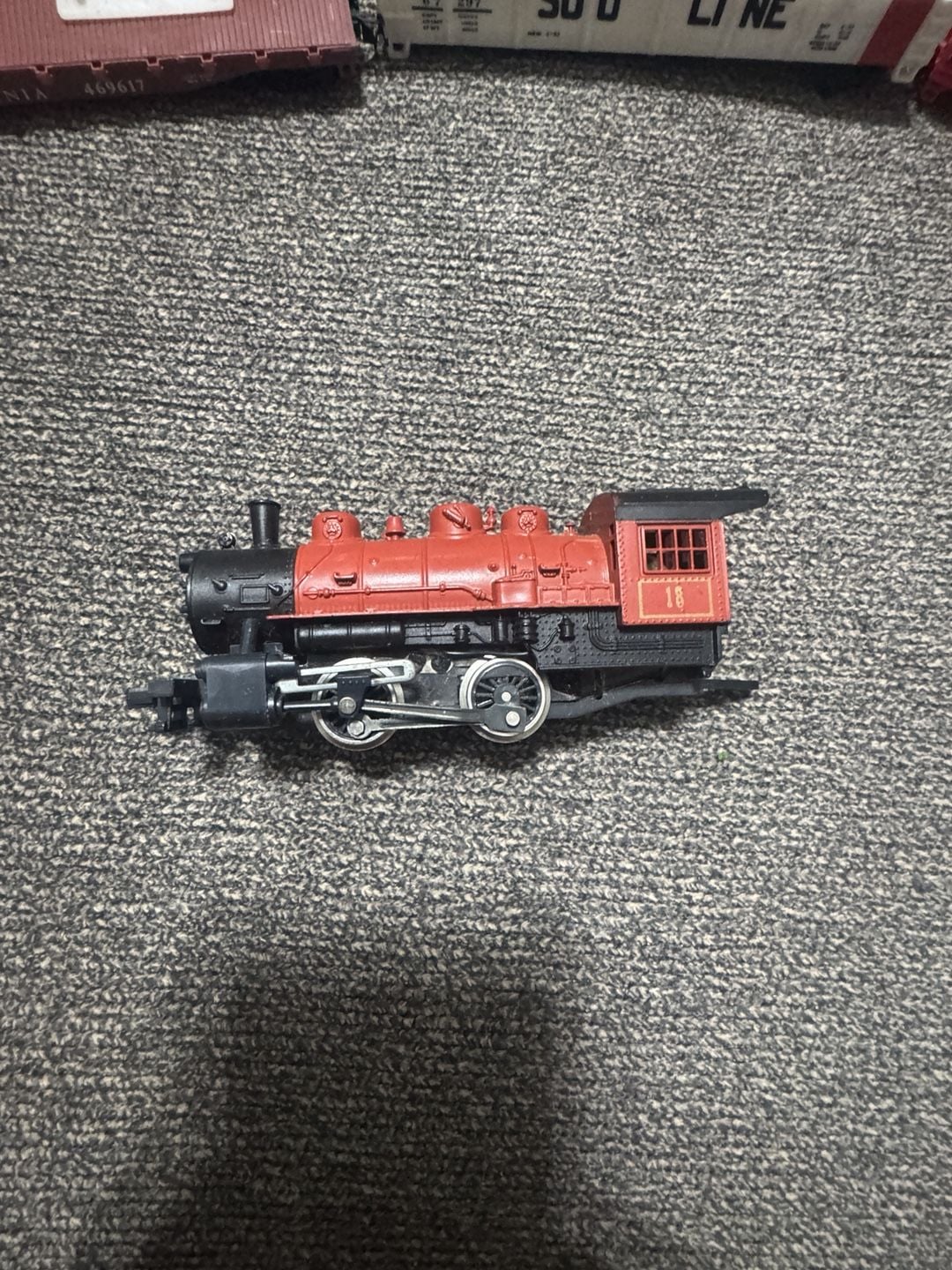 Vintage Model Train Set Playart Lot Steam Locomotive Cars Caboose Tender 6