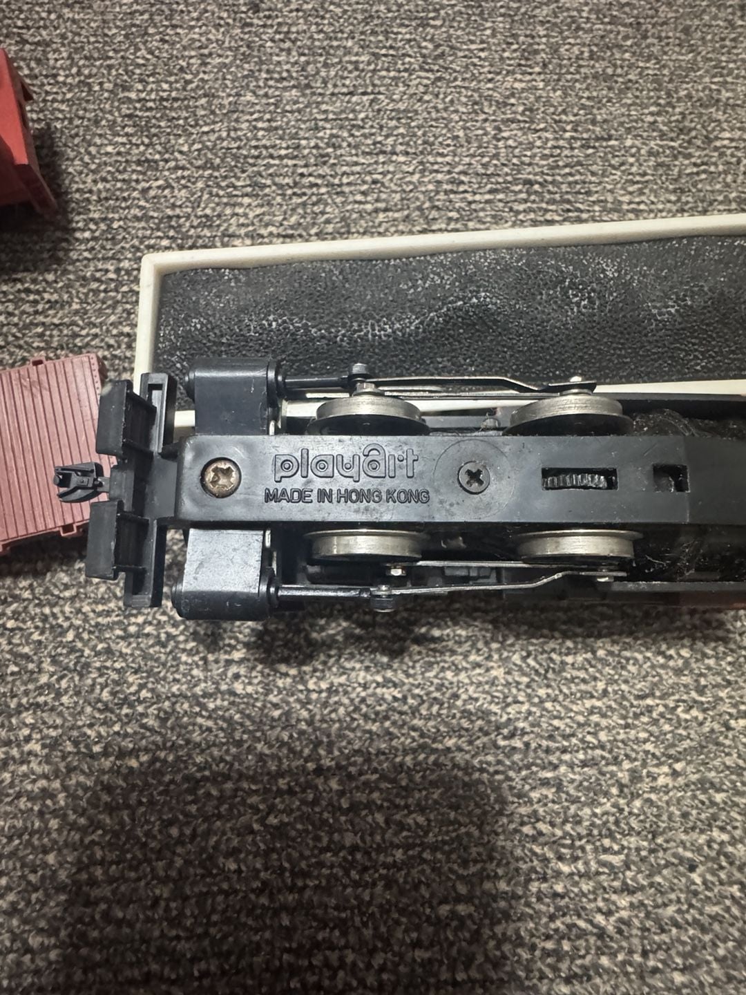 Vintage Model Train Set Playart Lot Steam Locomotive Cars Caboose Tender 7