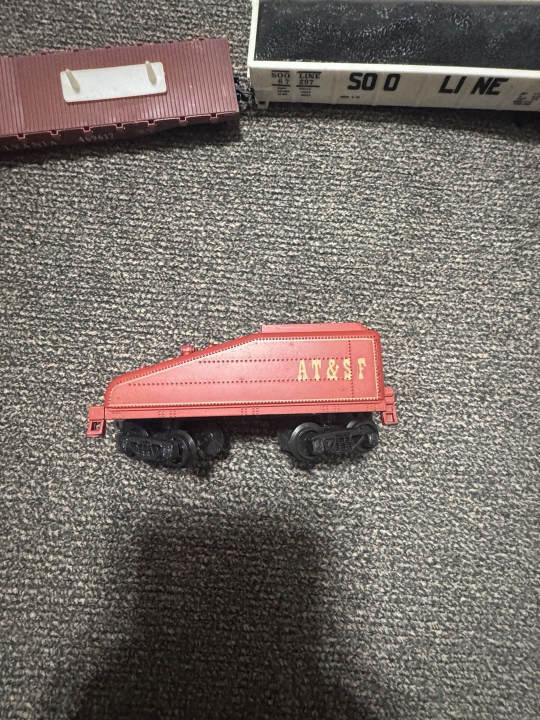 Vintage Model Train Set Playart Lot Steam Locomotive Cars Caboose Tender 8