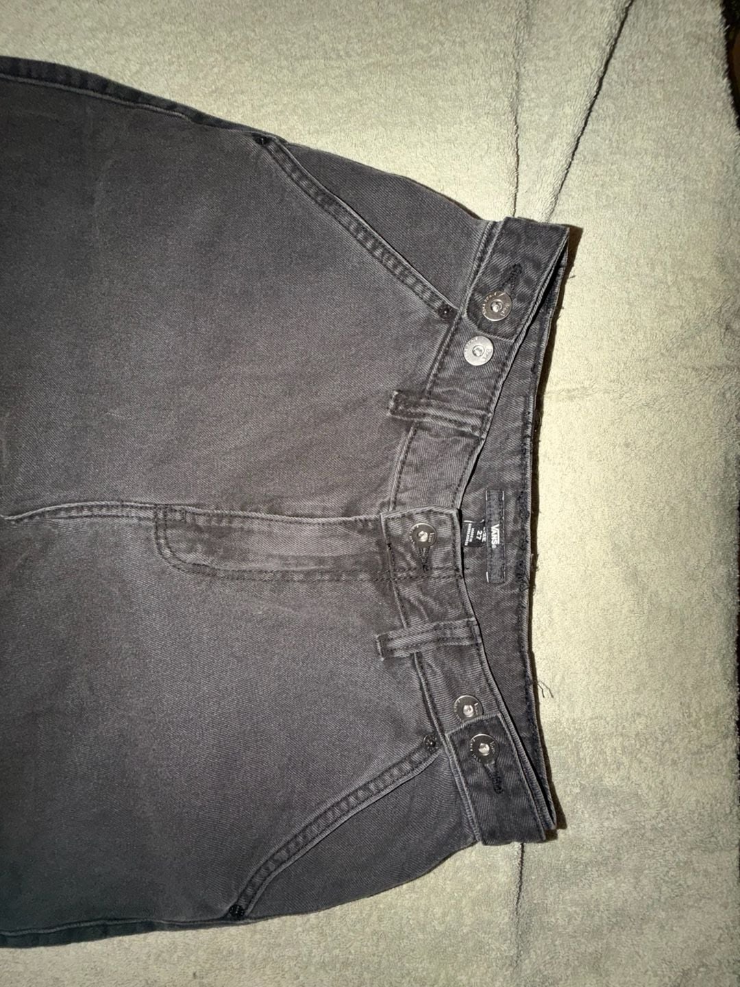 Vans Barrel Jeans Size 27 Black Denim Relaxed Wide Leg Pants Baggy Skater Jeans 5
