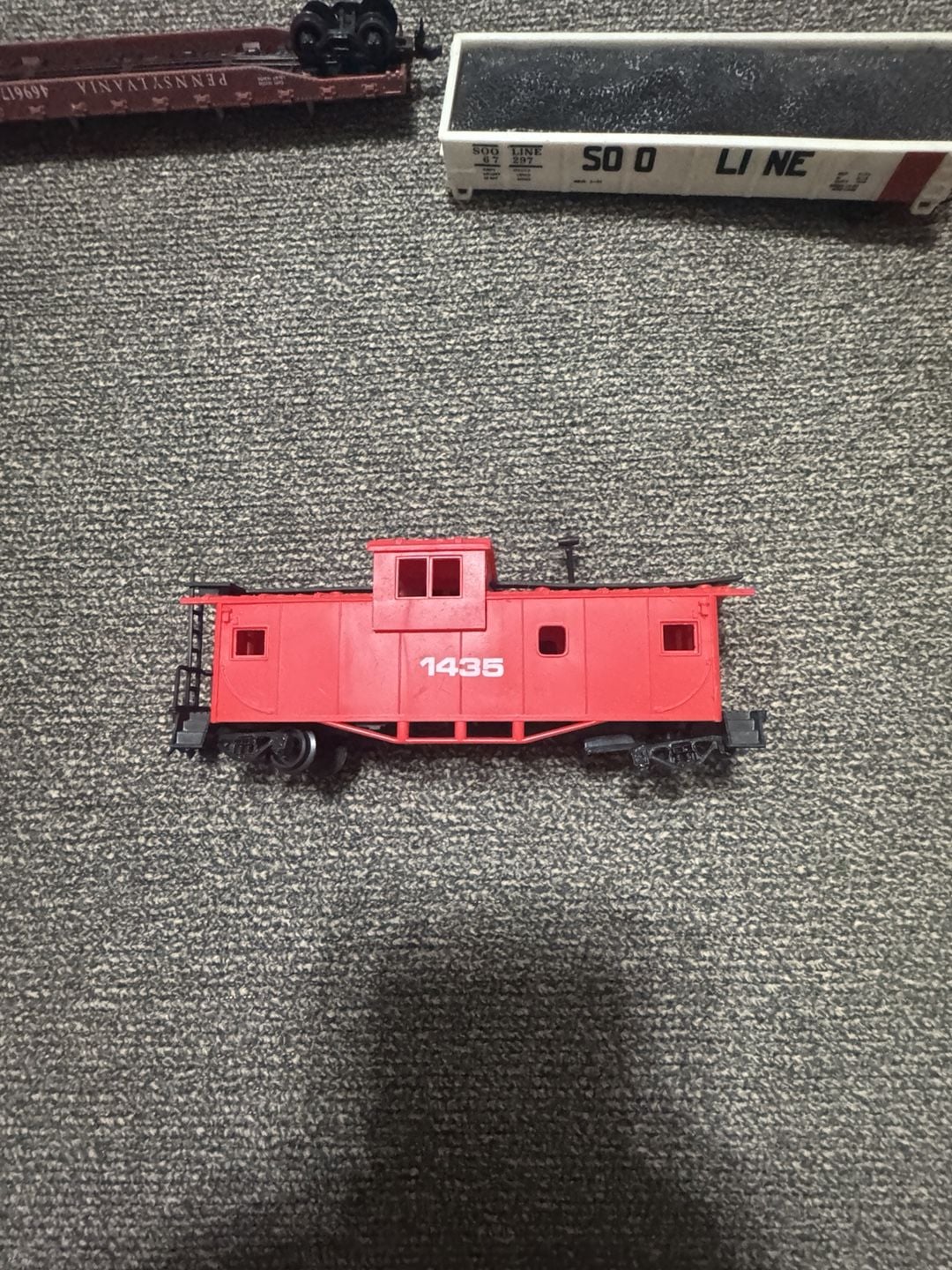 Vintage Model Train Set Playart Lot Steam Locomotive Cars Caboose Tender 11
