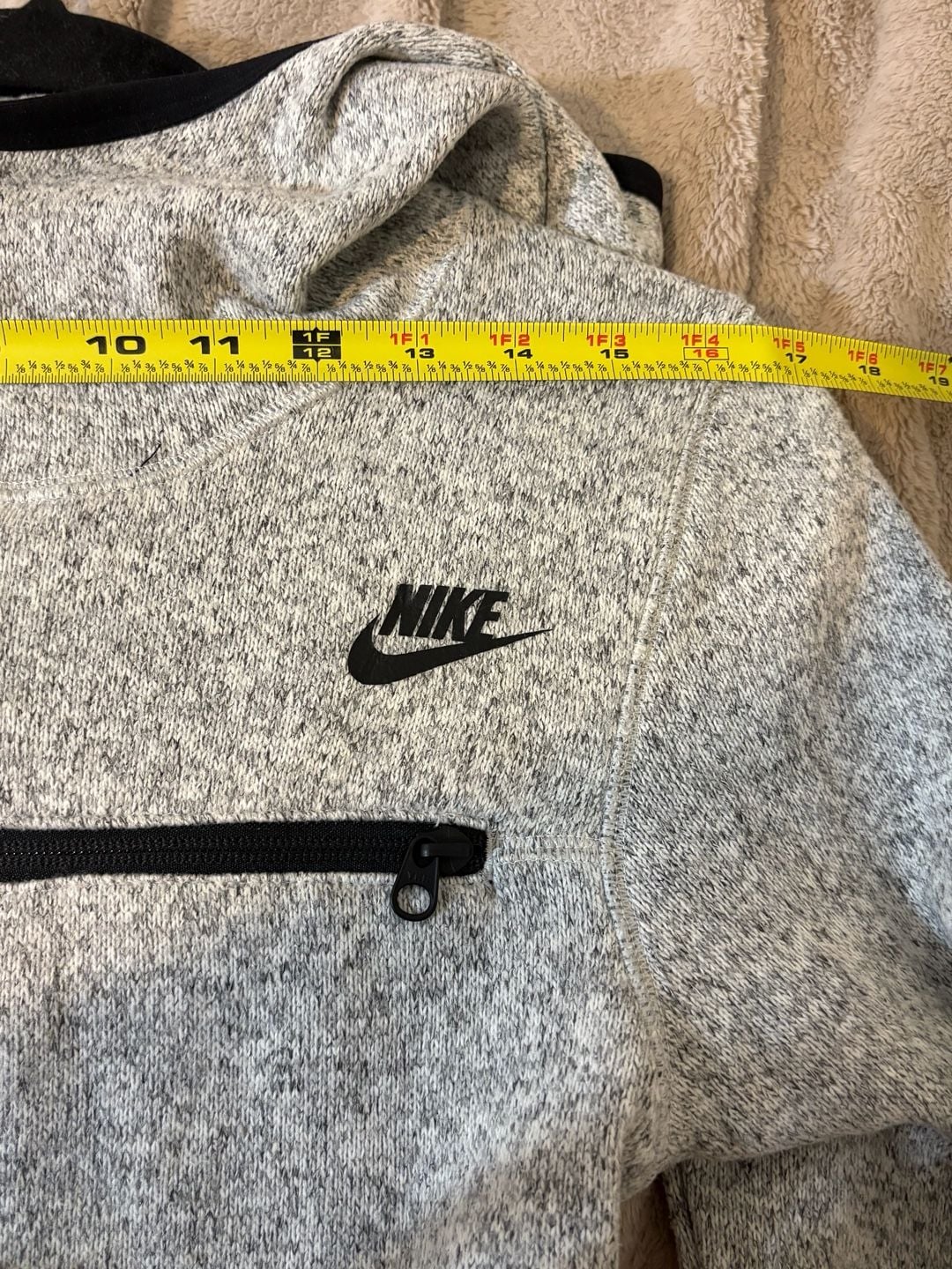 Nike Tech Fleece Hoodie Grey Melange Size S 7