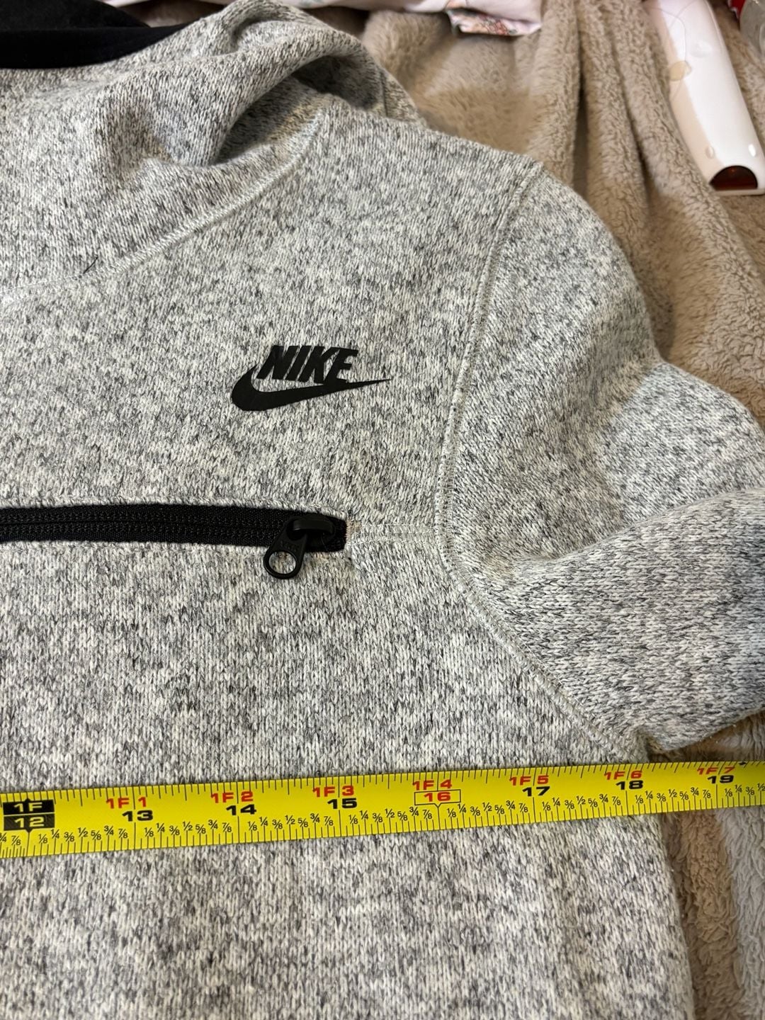 Nike Tech Fleece Hoodie Grey Melange Size S 8