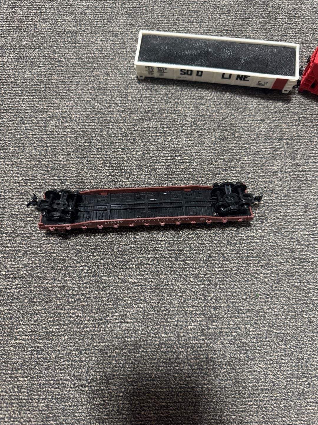 Vintage Model Train Set Playart Lot Steam Locomotive Cars Caboose Tender 14