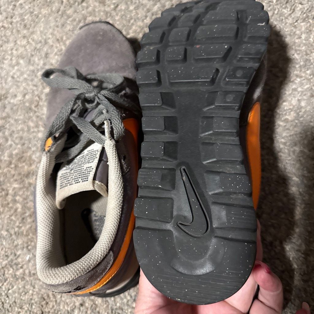Nike Waffle Trainer 2 Grey Orange Sneakers 6.5 7