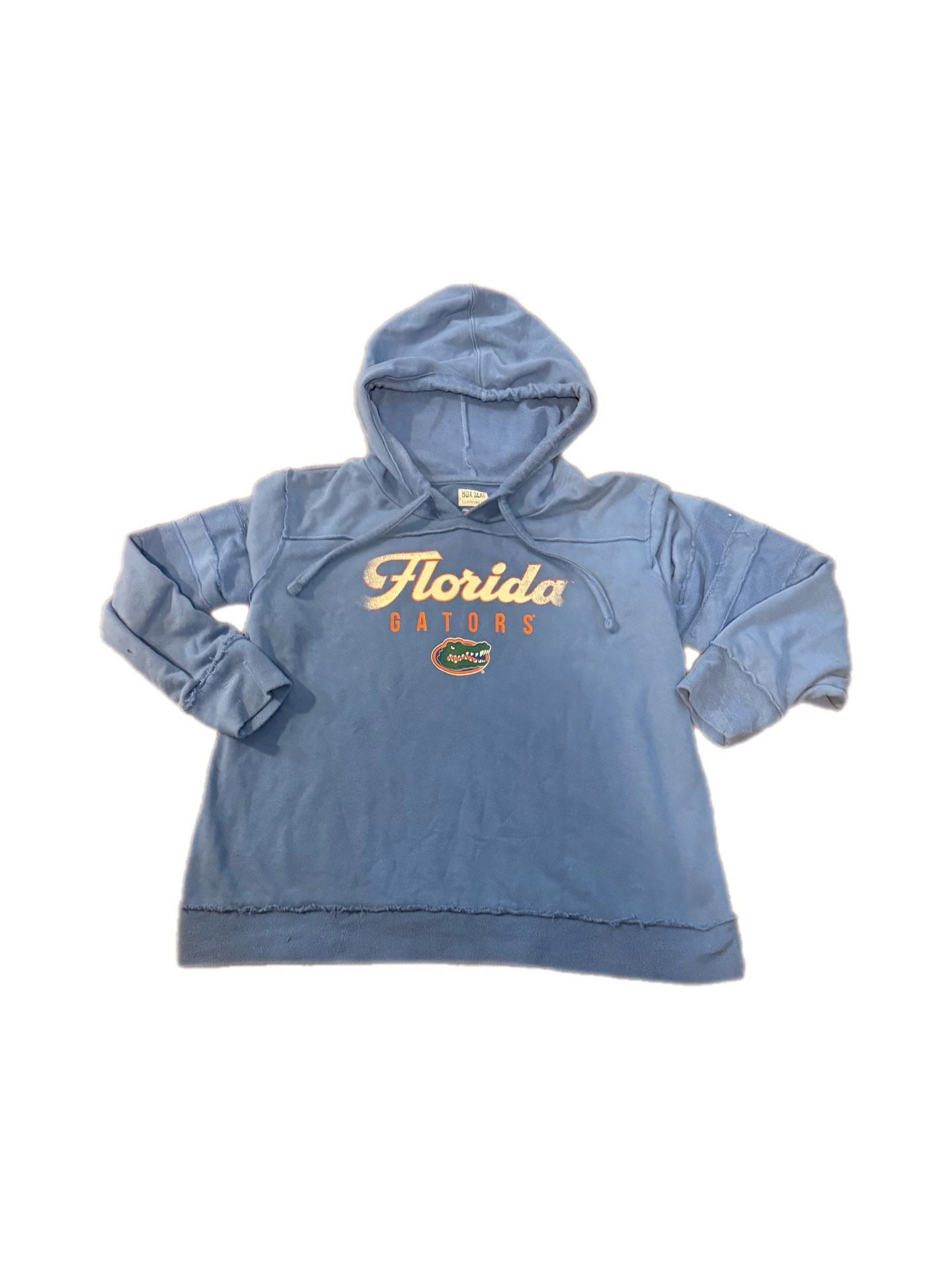 Women’s Florida Gators Box Seat hoodie in vintage wash blue sweatshirt 2XL 9