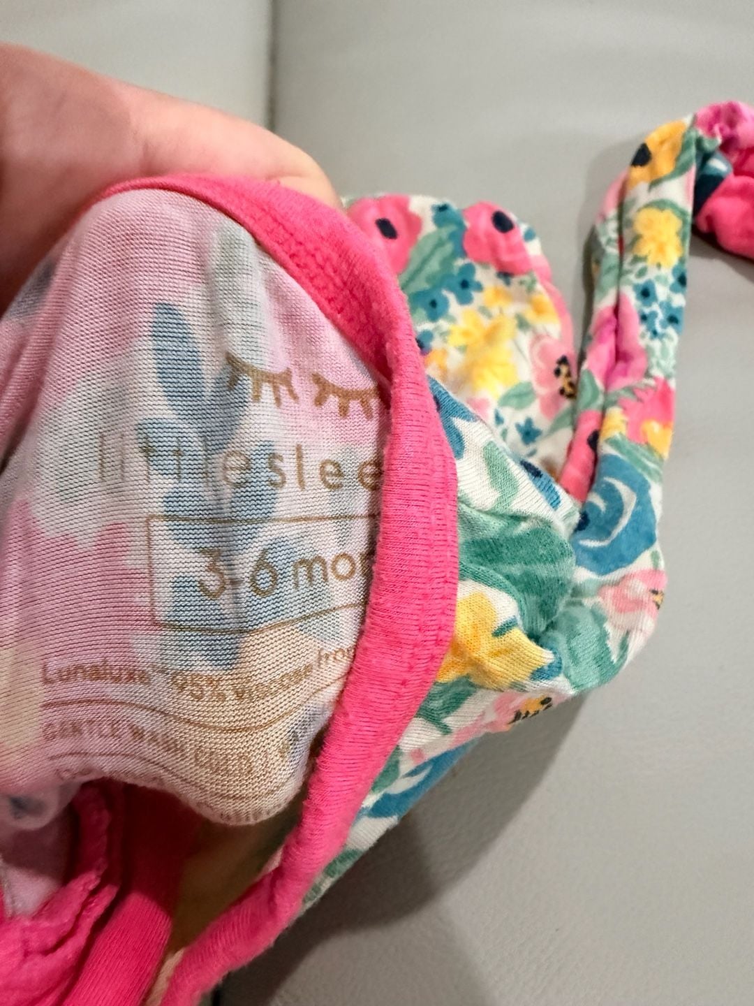 3/6m baby girl pajama bundle little sleepies secret garden posh peanut floral 3