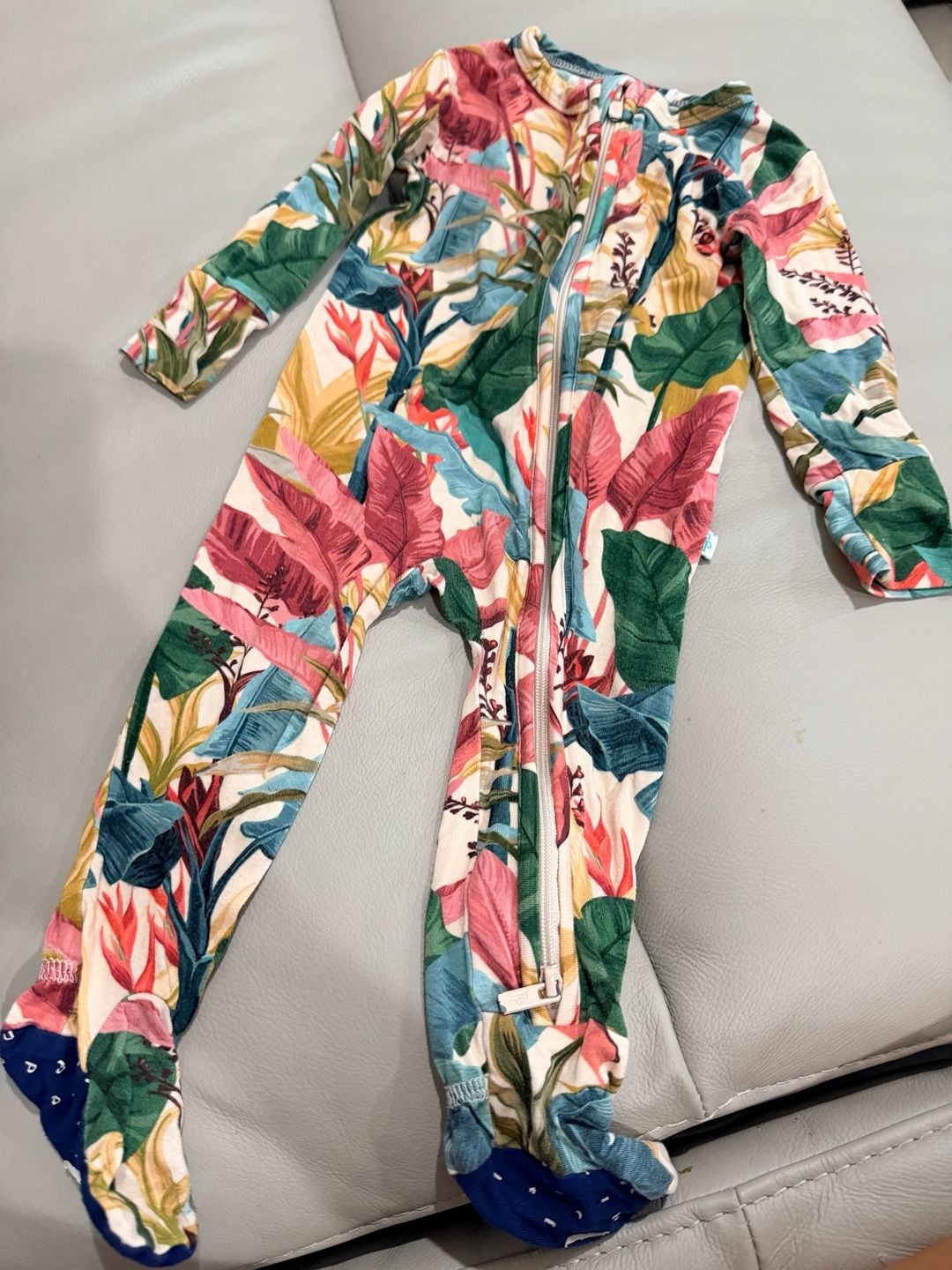 3/6m baby girl pajama bundle little sleepies secret garden posh peanut floral 5