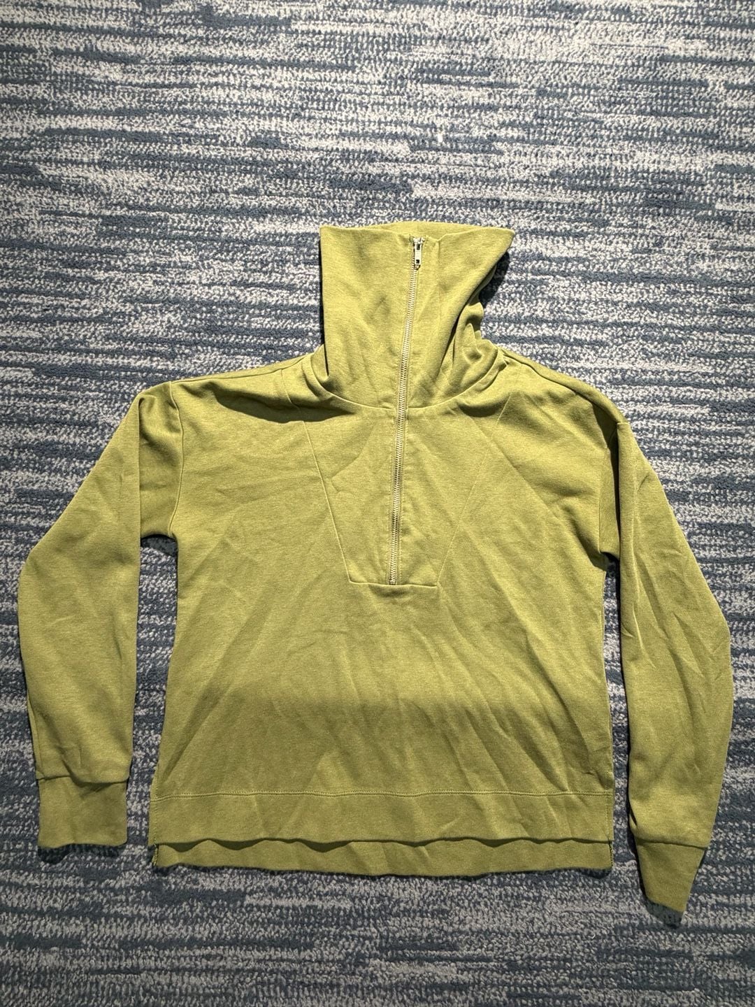Free Assembly Funnel Neck Pullover Sweatshirt Green 2