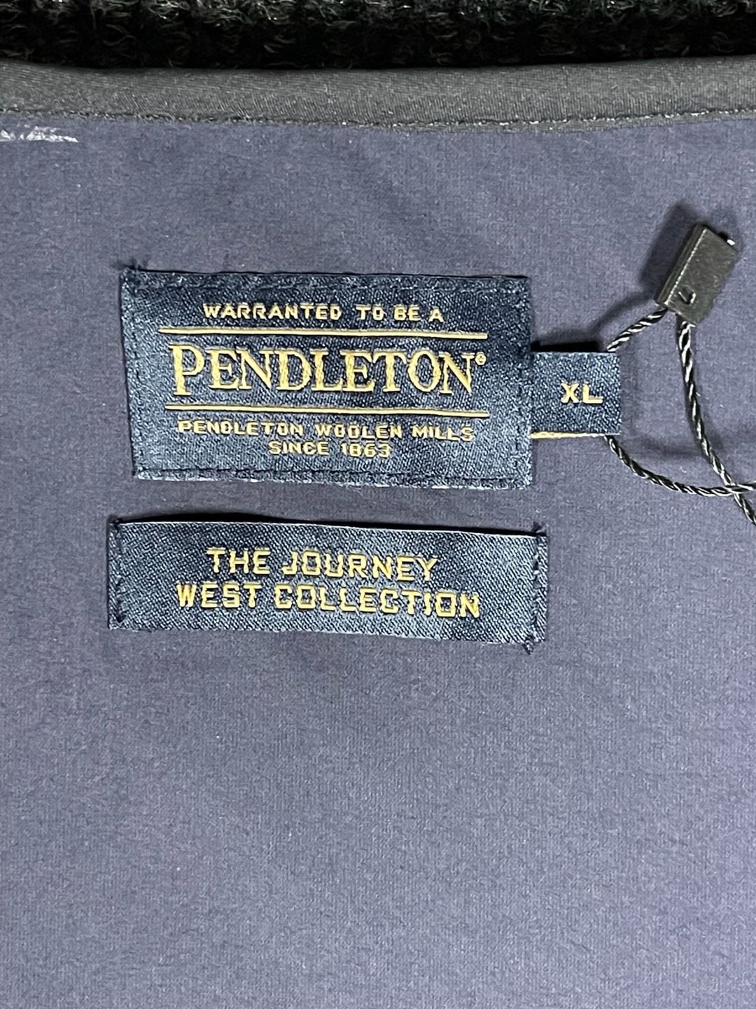 Pendleton The Journey West Collection Vest NWT Size XL Black Full Zip 7