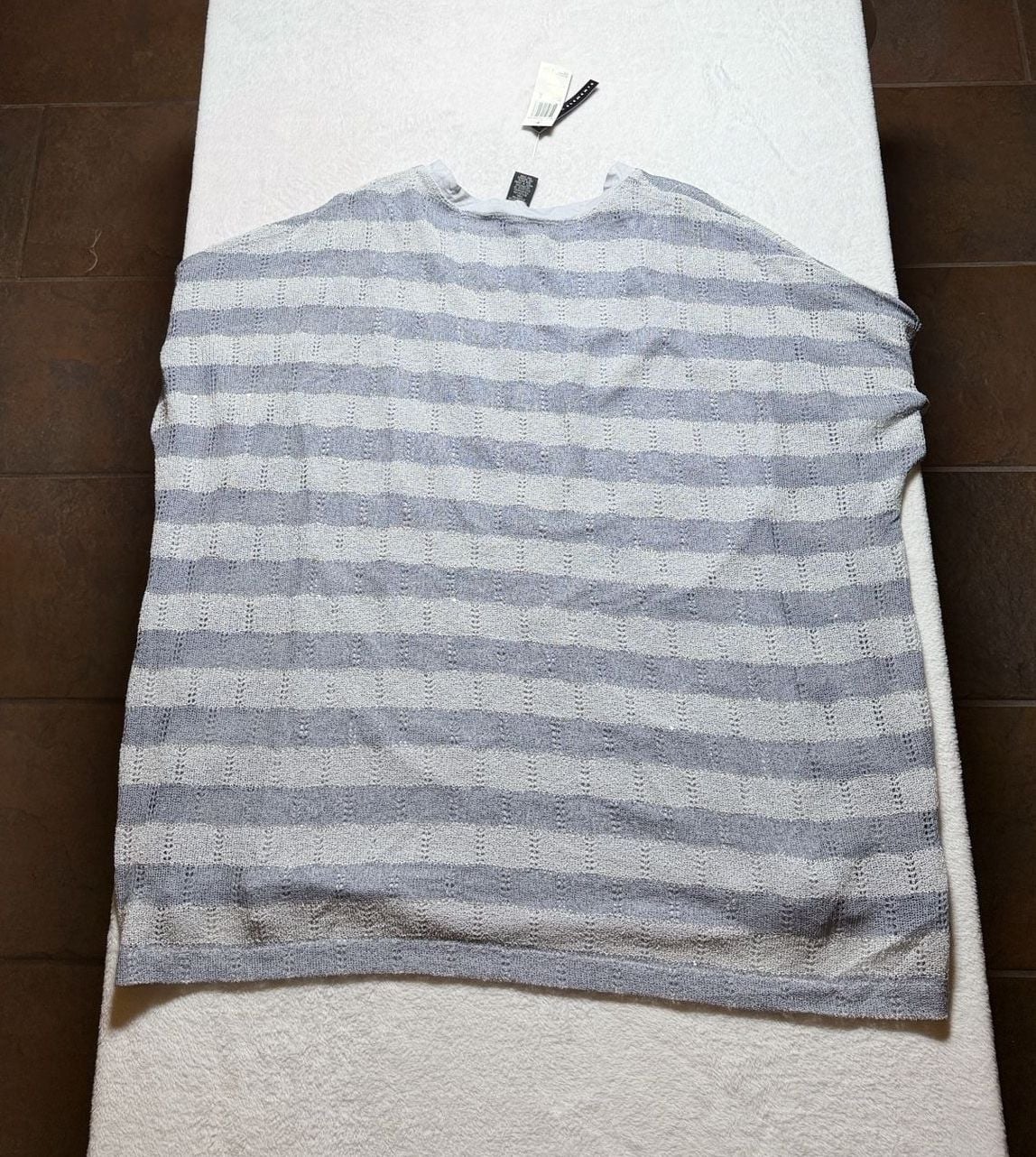 Grace Elements Striped Open Knit Sweater Tank Size XL 4