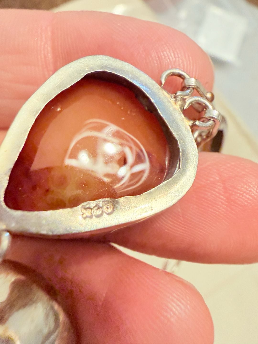 Artisan Sterling Silver Carnelian Teardrop Link Bracelet 925 6