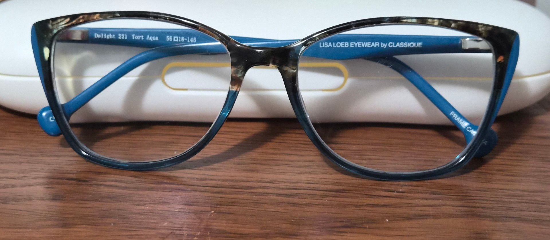 Lisa Loeb Eyewear Delight 231 Size 56-18-145 Tort Aqua Glasses 7