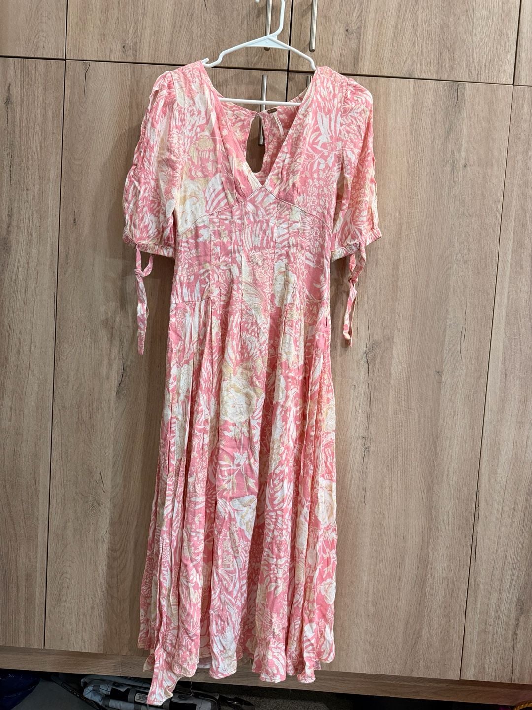 Free People Forever Always Midi Dress Size 0 Pink Floral 4