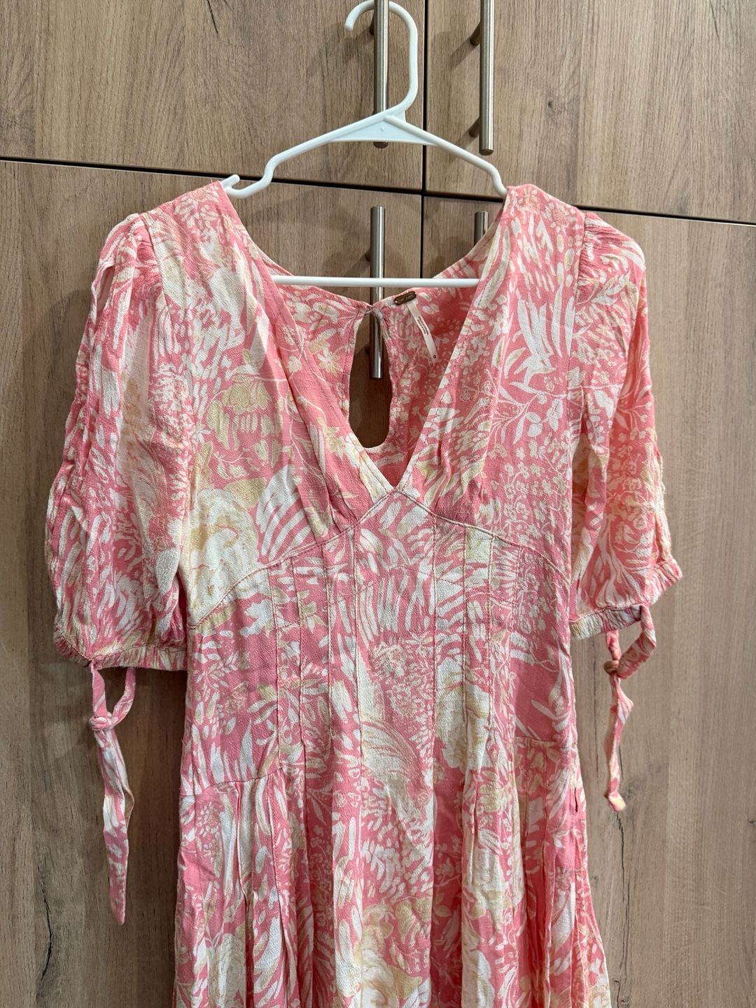 Free People Forever Always Midi Dress Size 0 Pink Floral 6