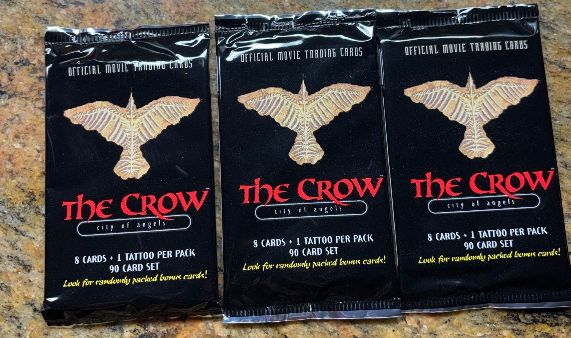 The Crow City Of Angels Trading Card Packs Lot Of 3 Sealed 1