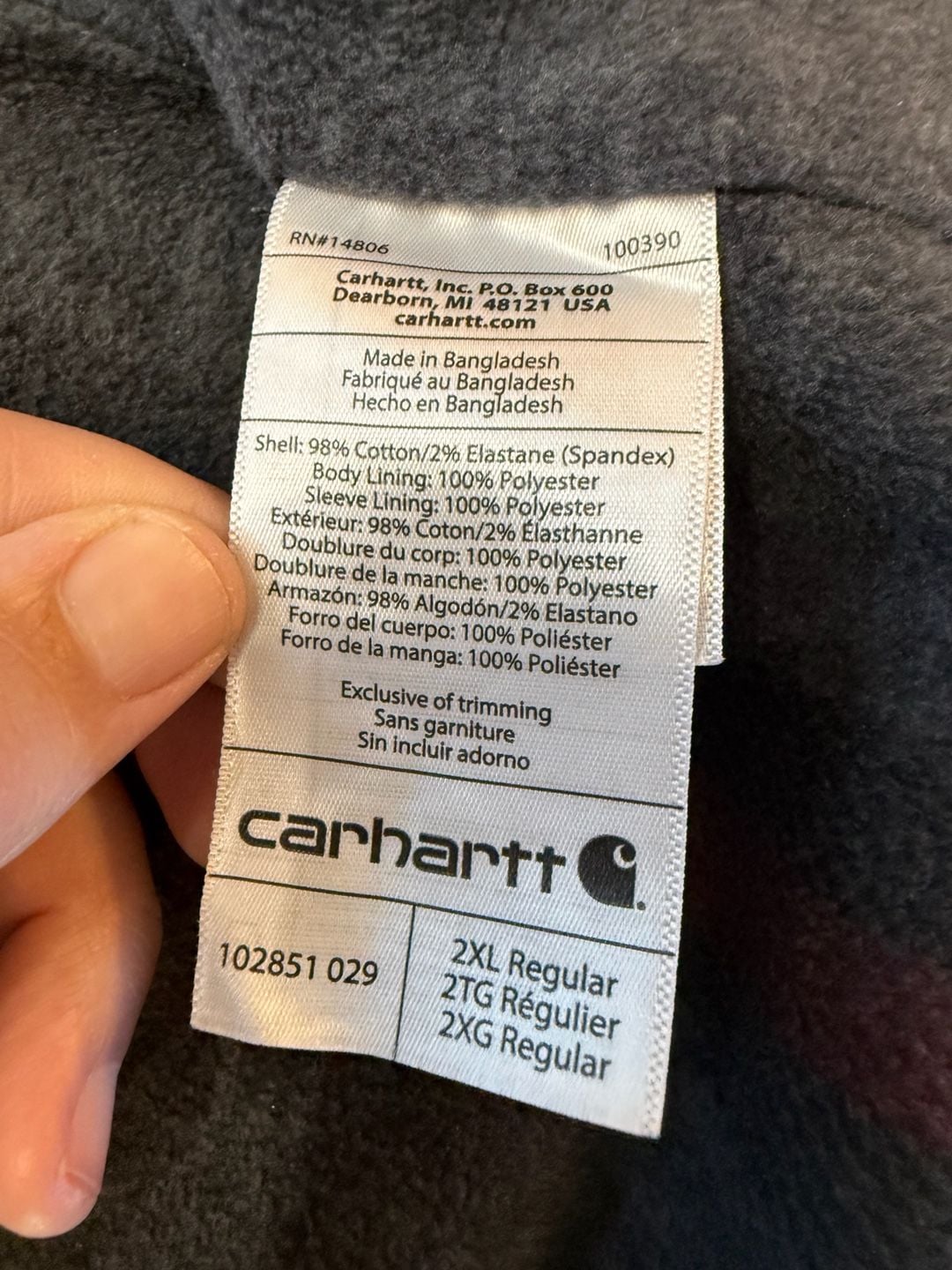 Carhartt Canvas Fleece-Lined Shirt Jacket Size 2XL 5