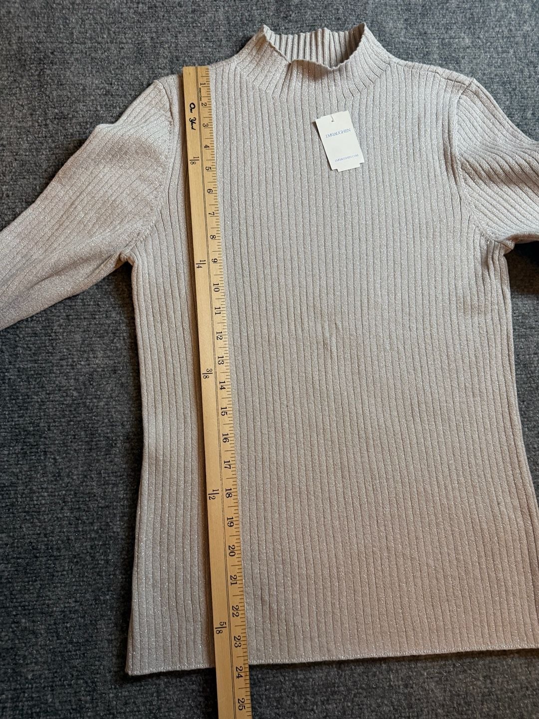 J.McLaughlin New Metallic Mock Neck Sweater Size L 7
