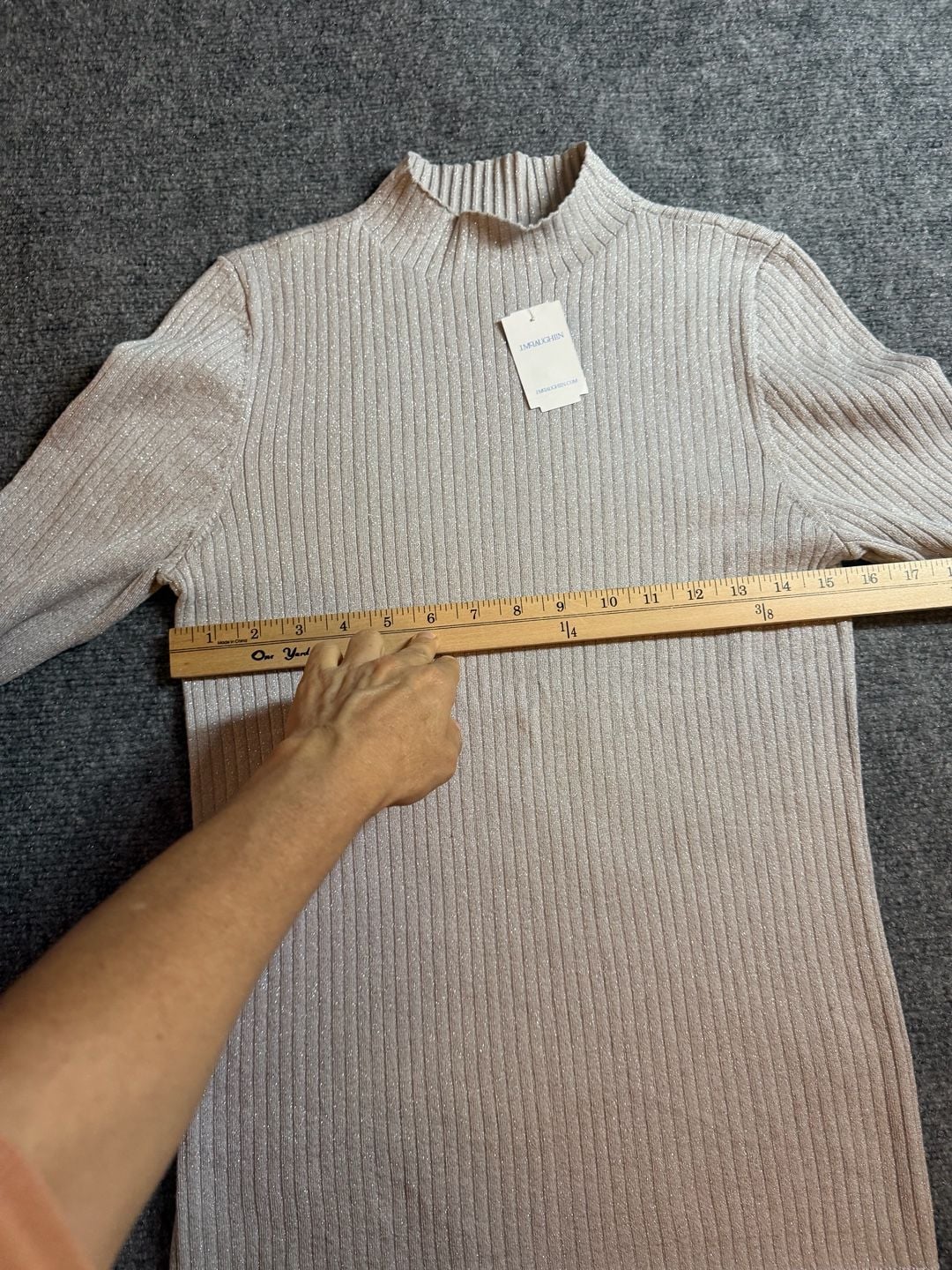 J.McLaughlin New Metallic Mock Neck Sweater Size L 8
