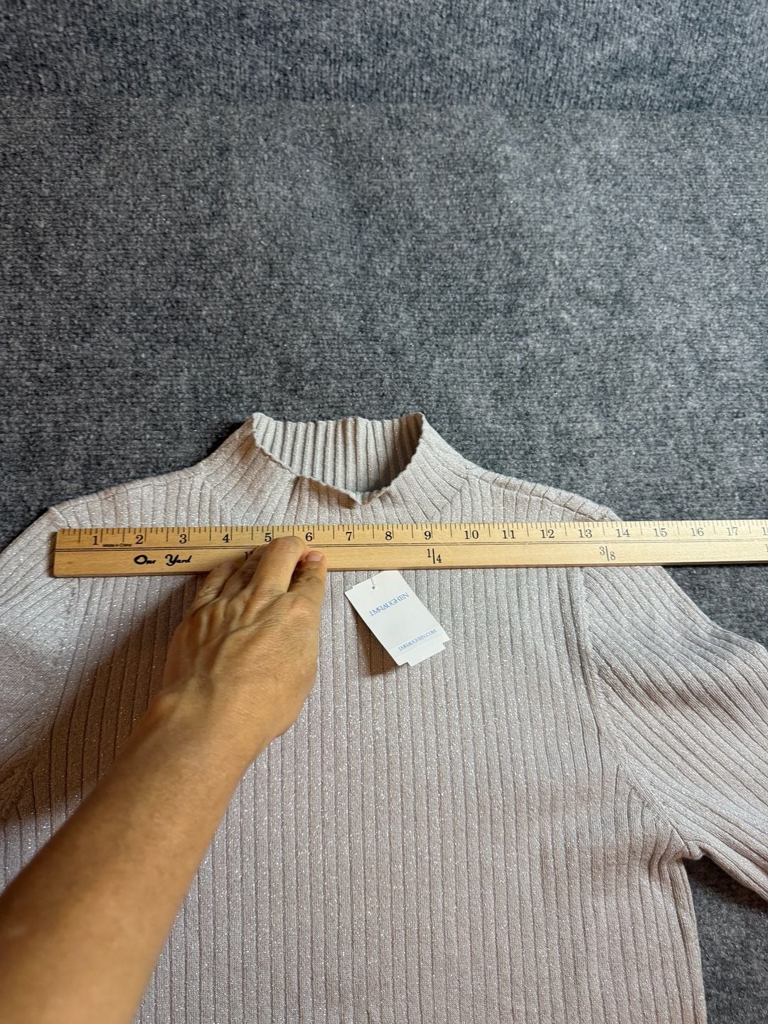 J.McLaughlin New Metallic Mock Neck Sweater Size L 9