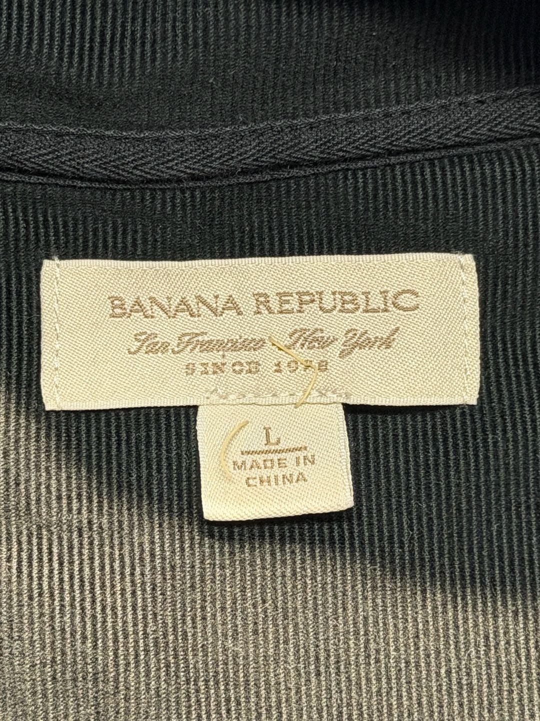 Banana Republic Quarter Zip Sweater Black Cotton Elbow Patches 11