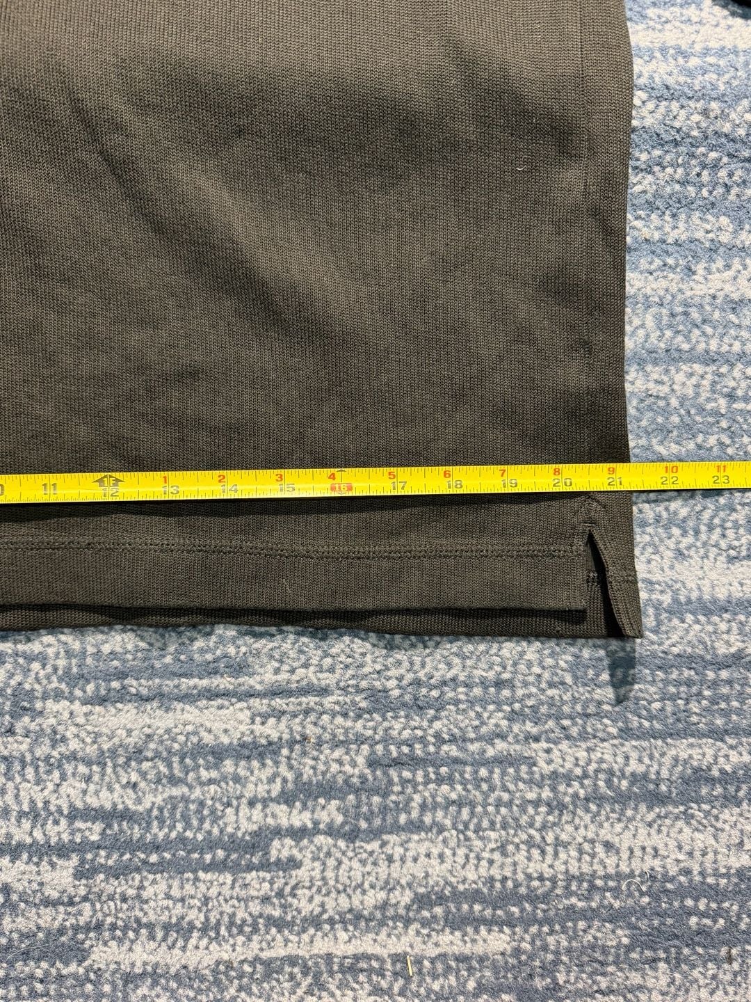 Banana Republic Quarter Zip Sweater Black Cotton Elbow Patches 12