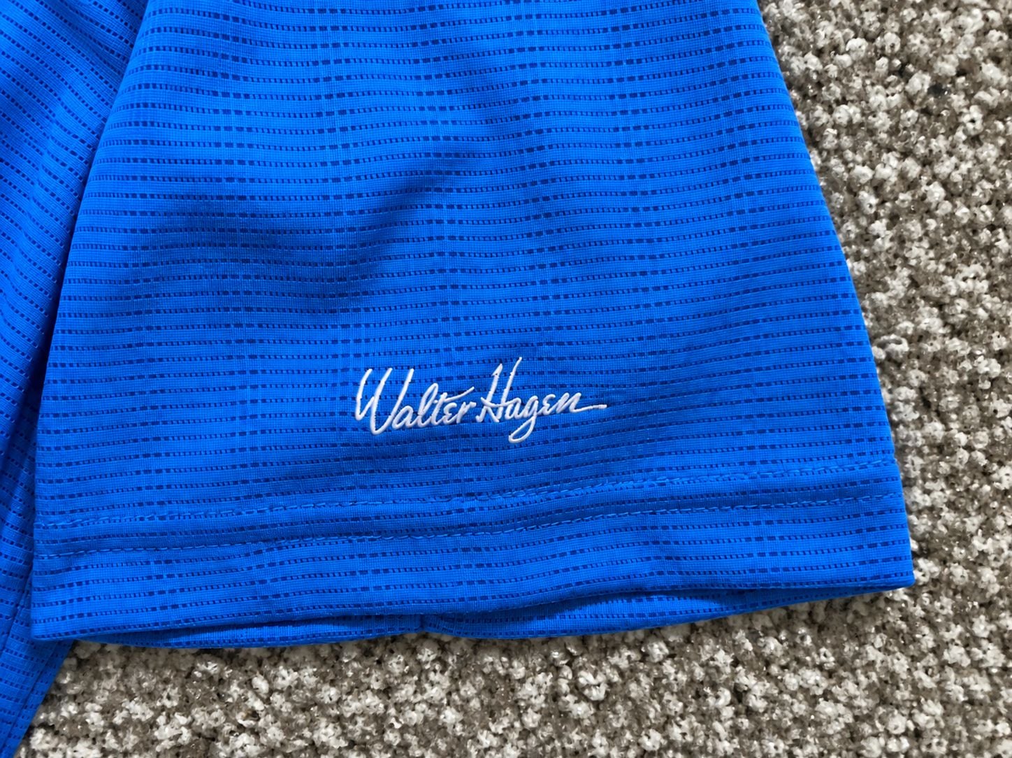 Walter Hagen Golf Polo Shirt Size M Blue Performance Short Sleeve 6