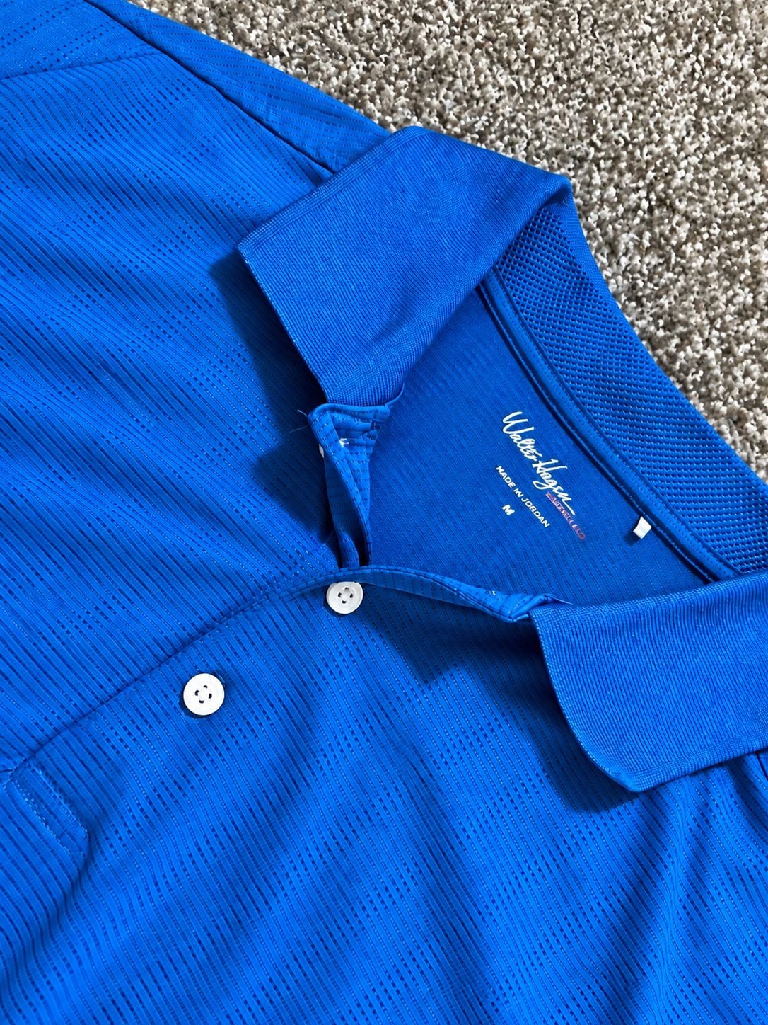 Walter Hagen Golf Polo Shirt Size M Blue Performance Short Sleeve 4