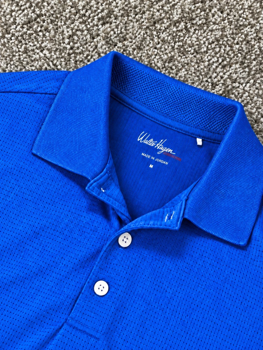 Walter Hagen Golf Polo Shirt Size M Blue Performance Short Sleeve 5