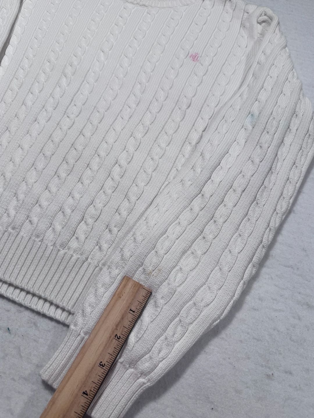 Lauren Ralph Lauren Cable Knit Sweater Women’s Size L White 6