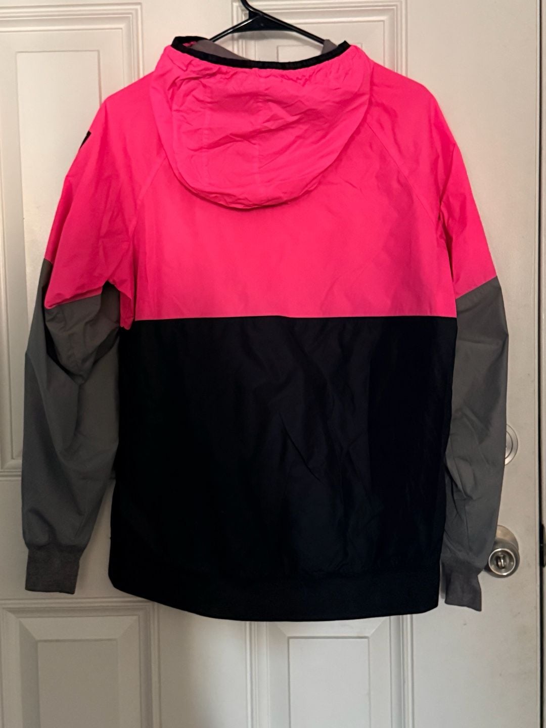 Pink Victoria's Secret Anorak Jacket Size XS/S Neon Pink Black Gray 3