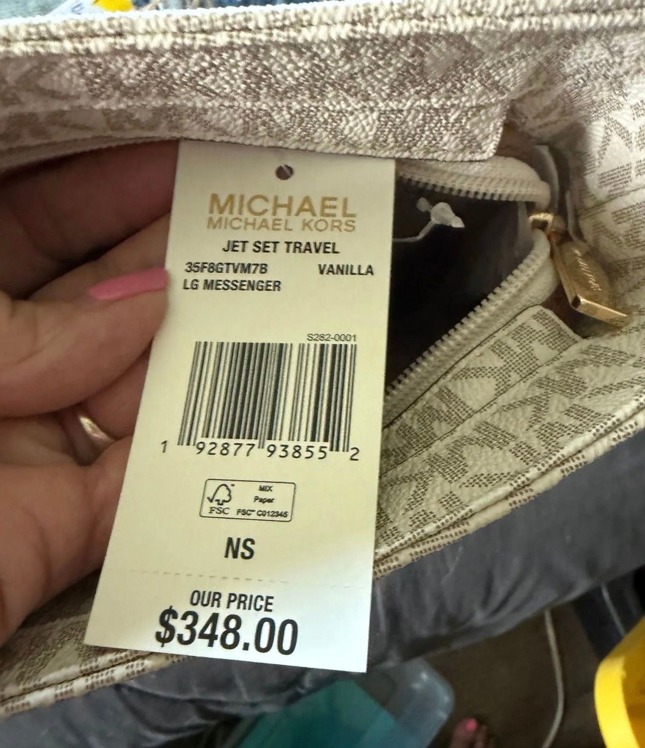 LUP 9 Michael Kors Jet Set Travel Lg Messenger Vanilla 6