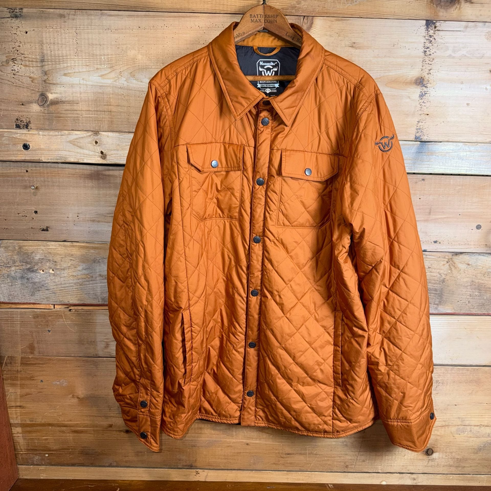 Moosejaw Quilted Jacket Orange Large Tall 3