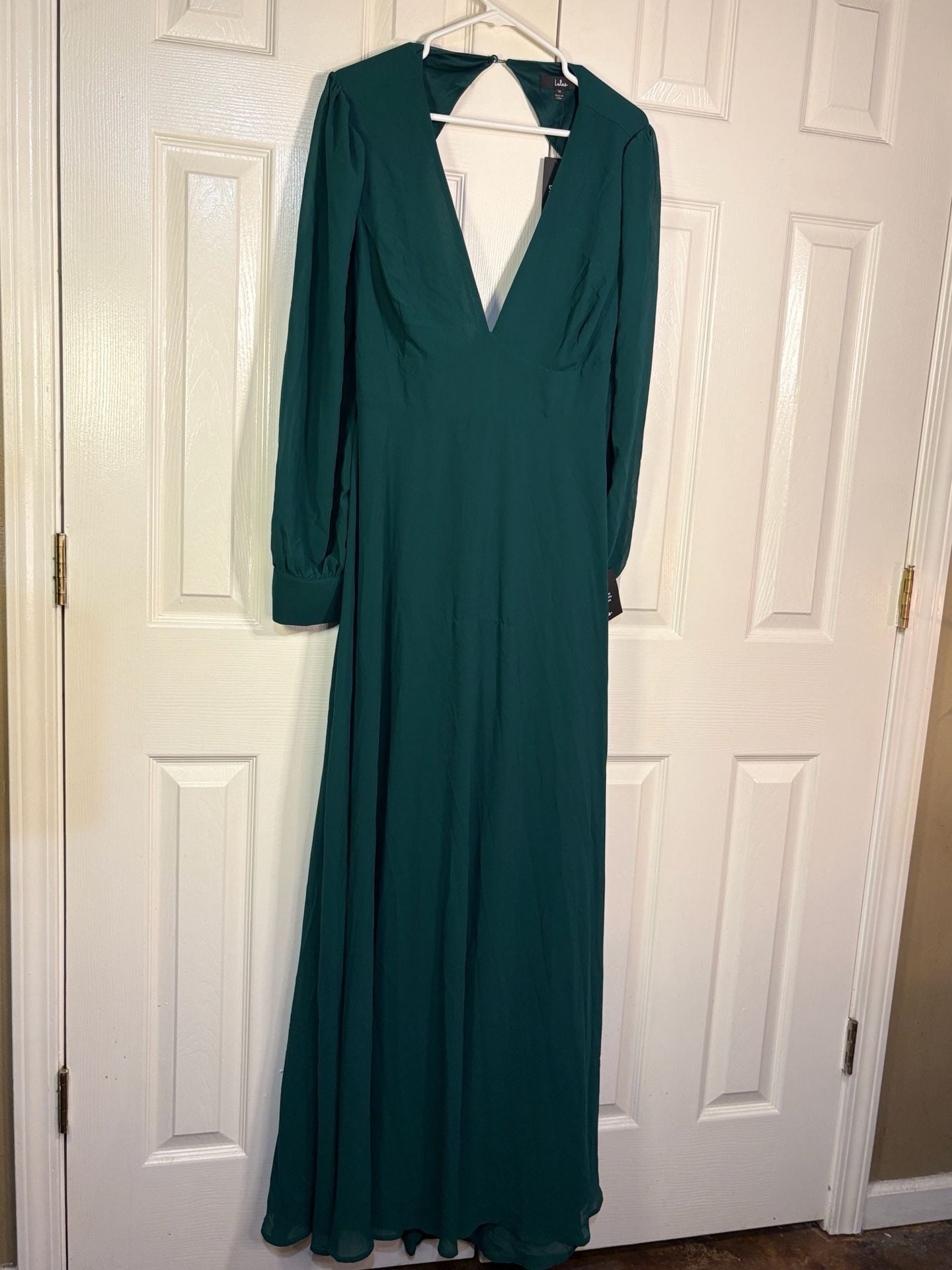 Lulus 1X Emerald Green Maxi Dress NWT | Elegant Open Back Evening Gown 5