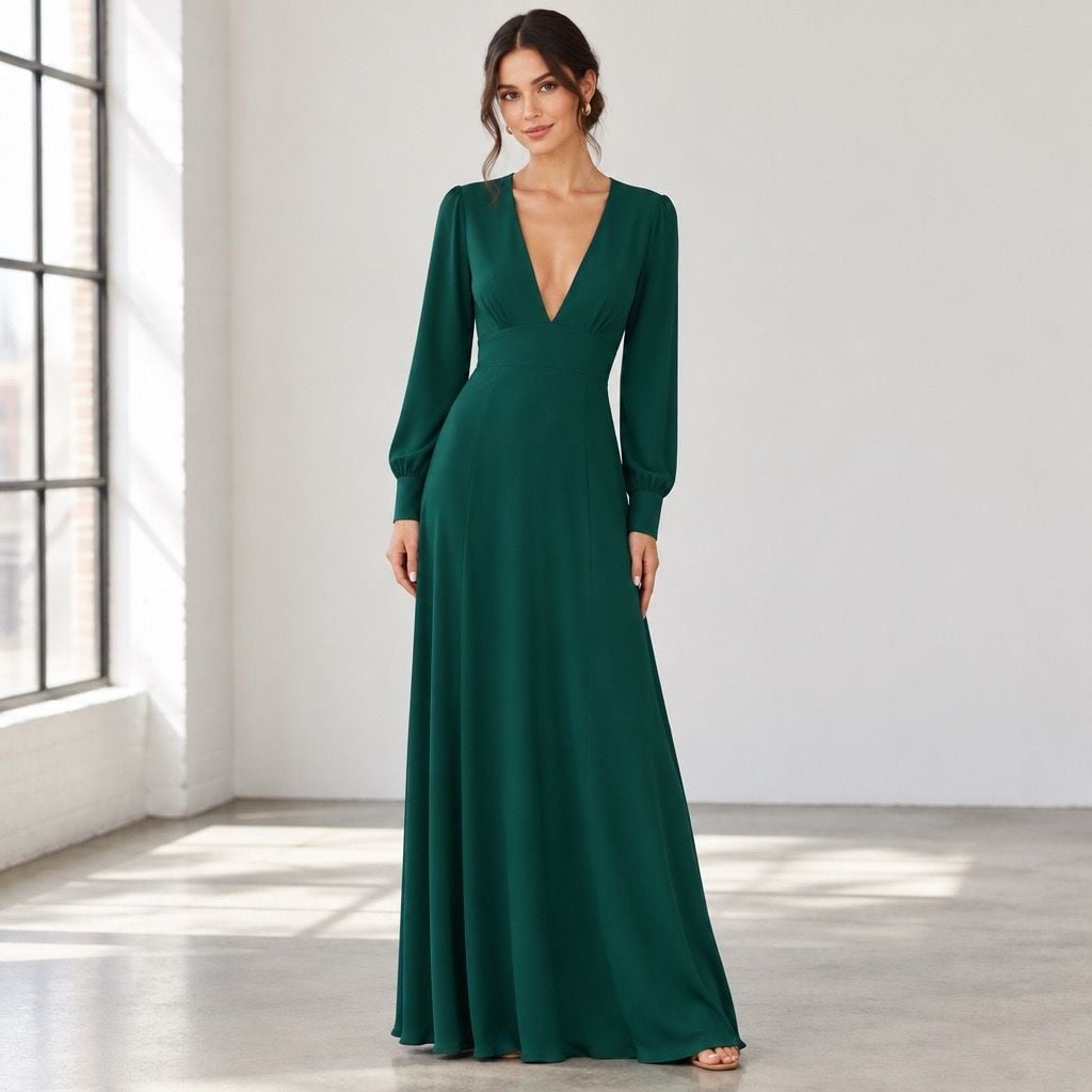 Lulus 1X Emerald Green Maxi Dress NWT | Elegant Open Back Evening Gown 2