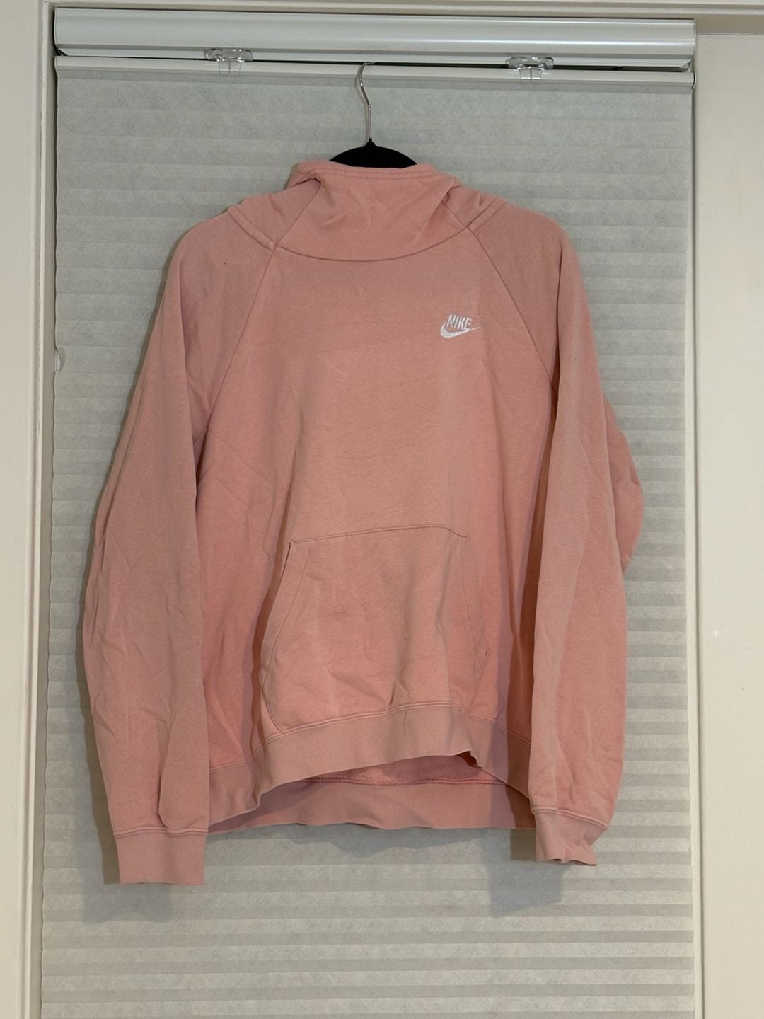 Nike Hoodie Sweatshirt Size L Pink Funnel Neck Pocket 2