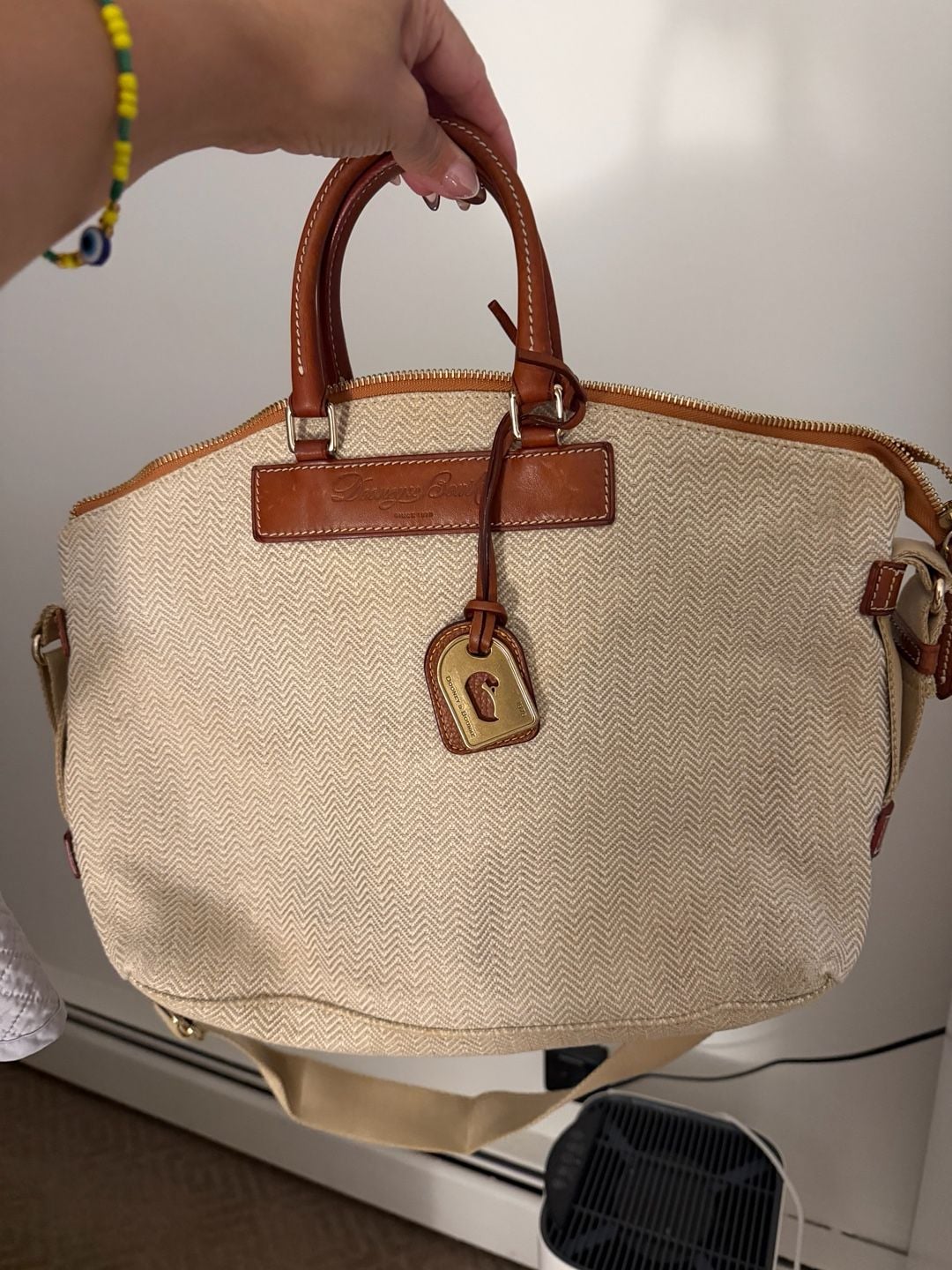 Dooney & Bourke Florentine Vacchetta Canvas Satchel Bag 3