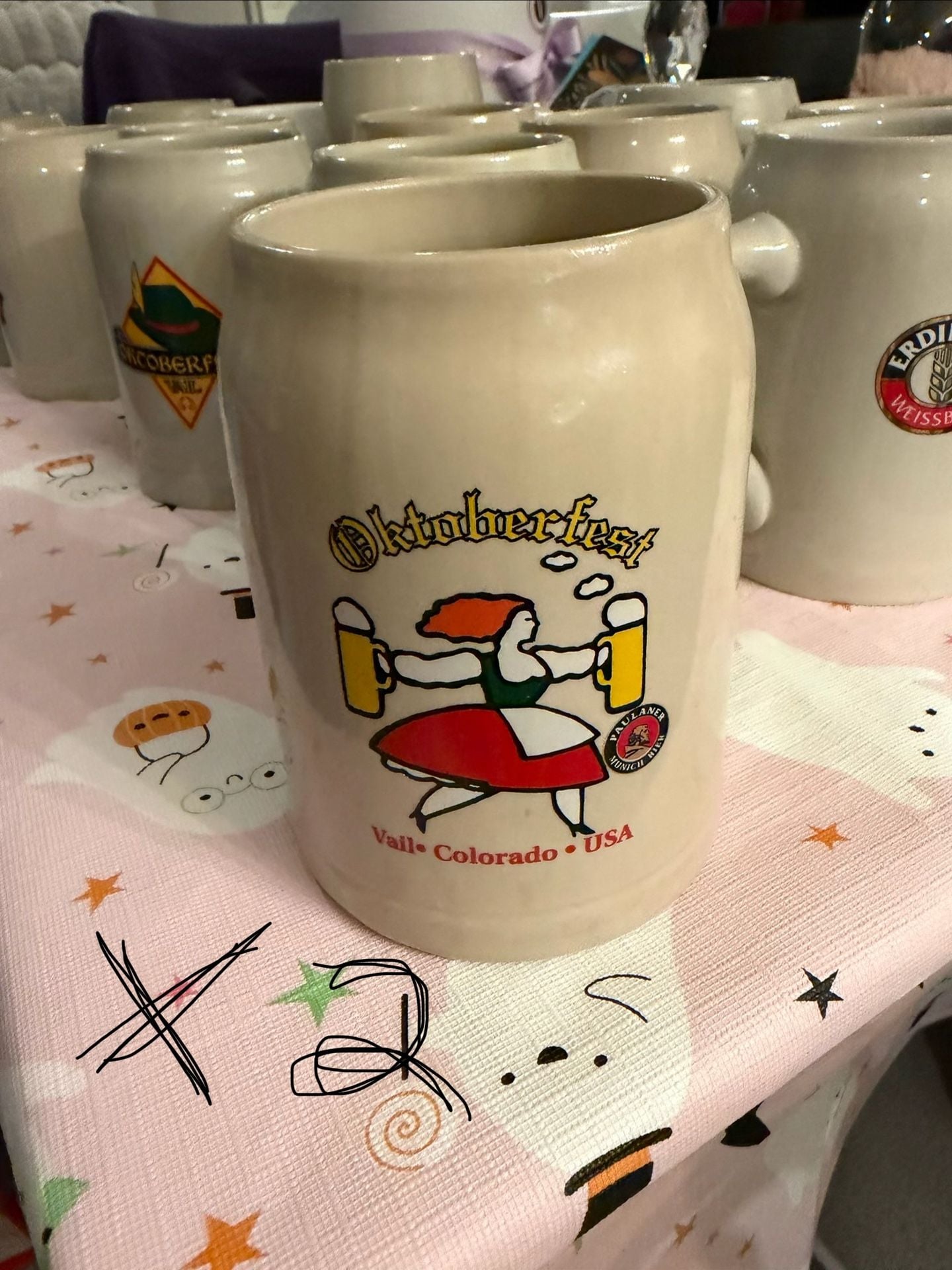 2 Paulaner Oktoberfest Vail Colorado USA Ceramic Beer Mug 1