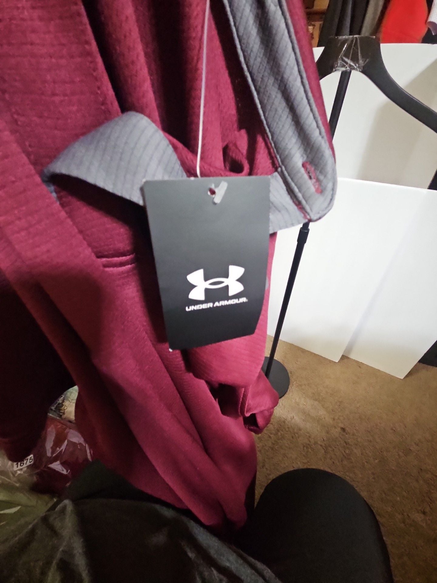 Under Armour Polo Shirt Size 2XL Maroon Red Loose Fit NWT 5