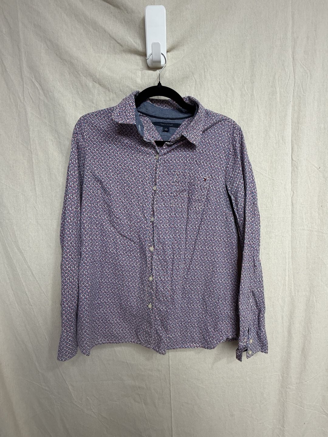 Tommy Hilfiger Floral Long Sleeve Button-Down Shirt Size M 2
