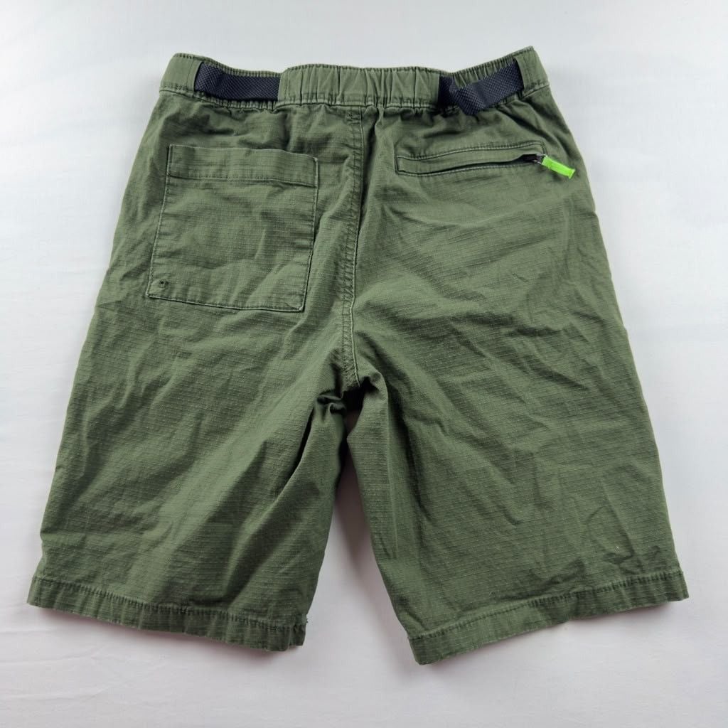 Wonder Nation Cargo Shorts Size XL 14-16 Green Ripstop Belted 7