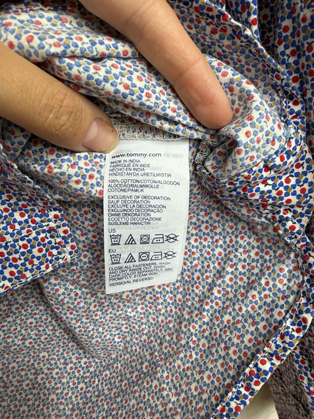 Tommy Hilfiger Floral Long Sleeve Button-Down Shirt Size M 6