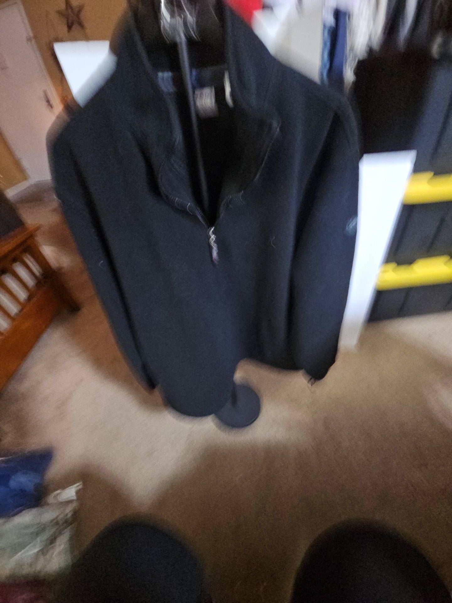 Izod Performance Fleece Full Zip Jacket Size XL Black 2