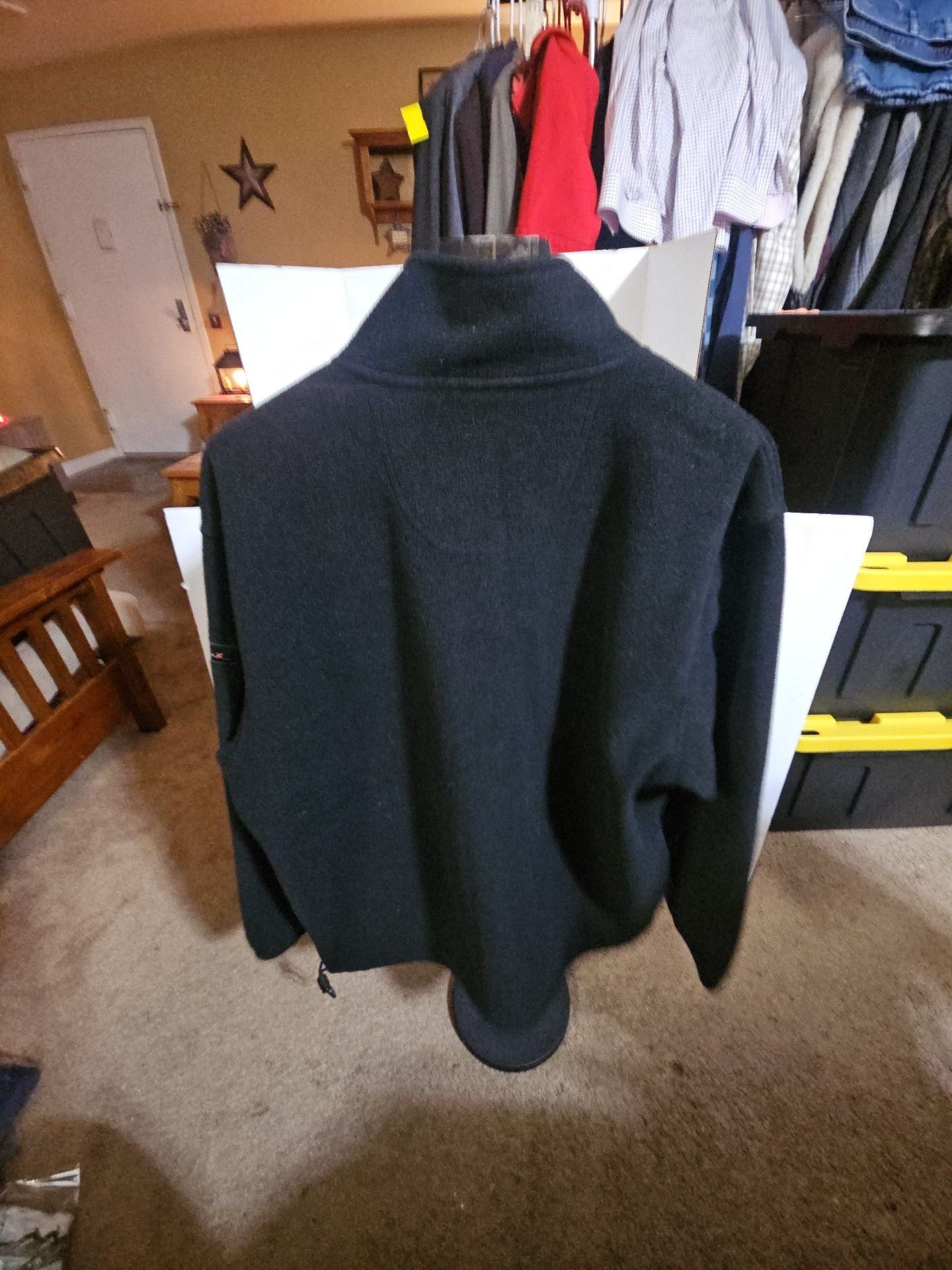 Izod Performance Fleece Full Zip Jacket Size XL Black 4