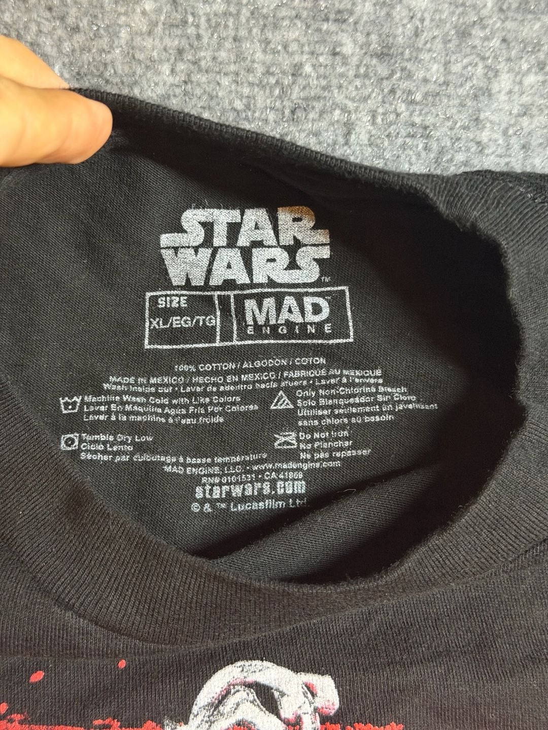 Mad Engine Star Wars Darth Vader Samurai T-Shirt XL Black 7