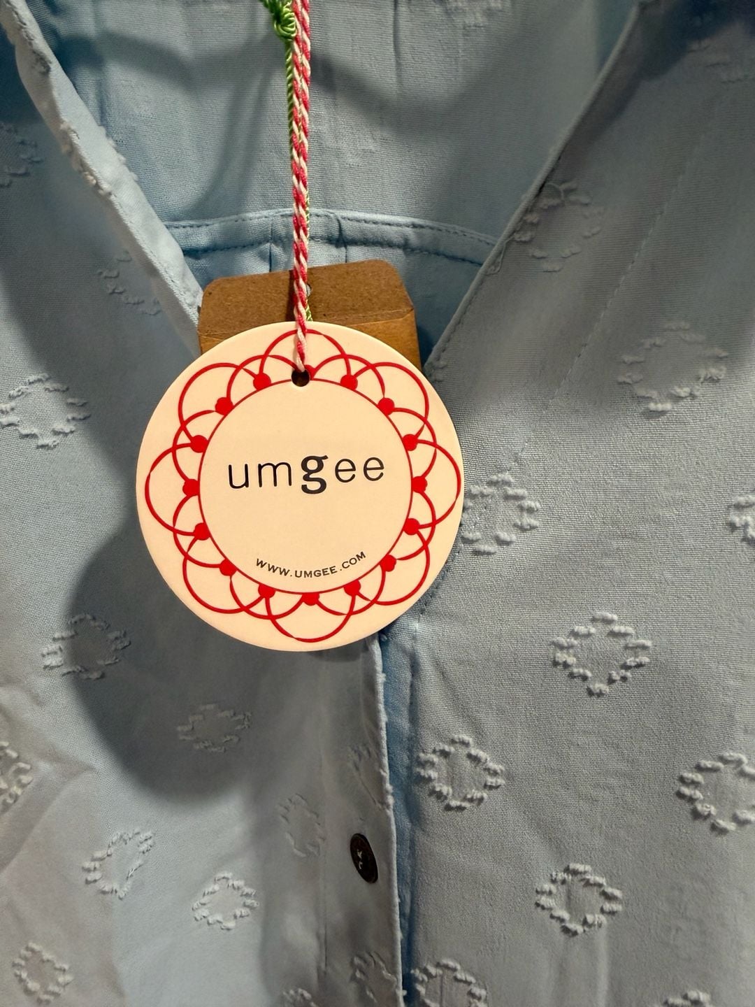 NWT Umgee Boutique Short Sleeve Button Down Shirt Blouse Top Sz L 5